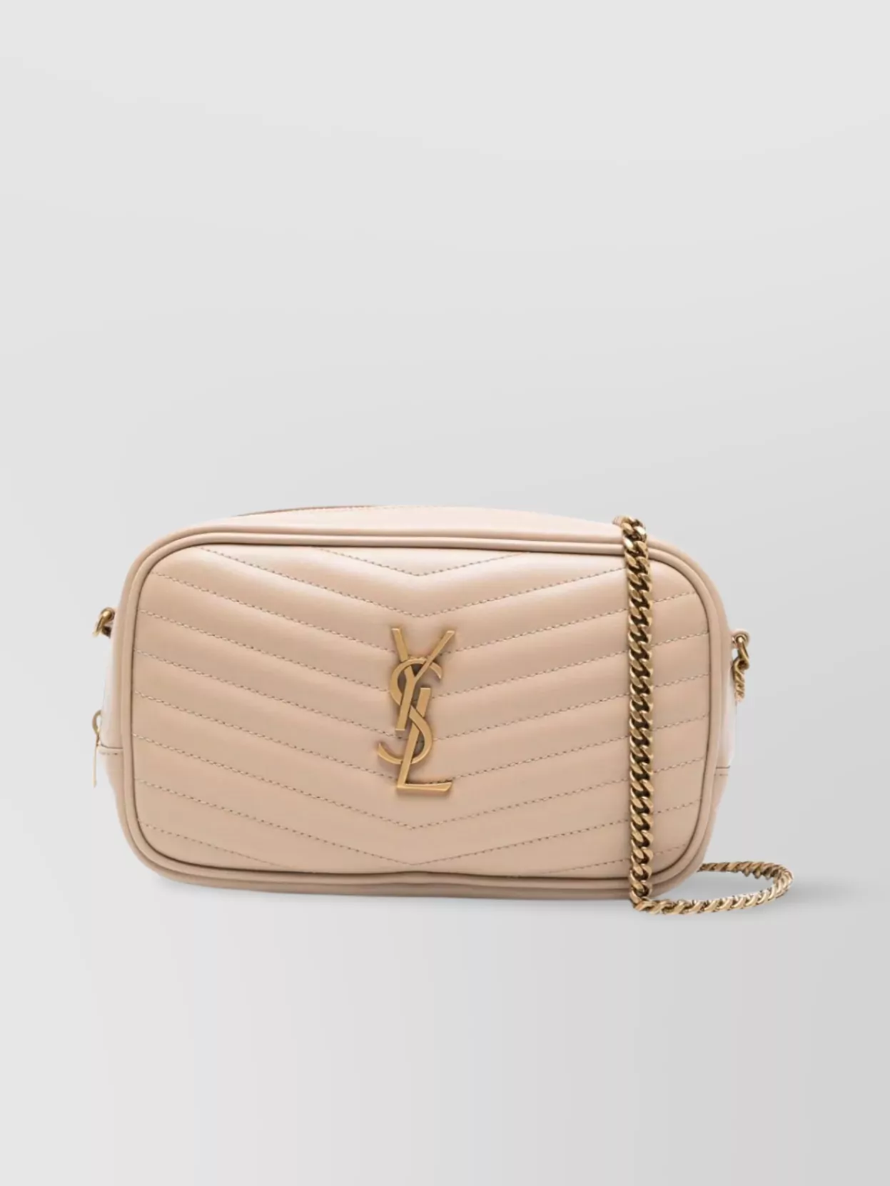 Shop Saint Laurent Compact Quilted Shoulder Bag