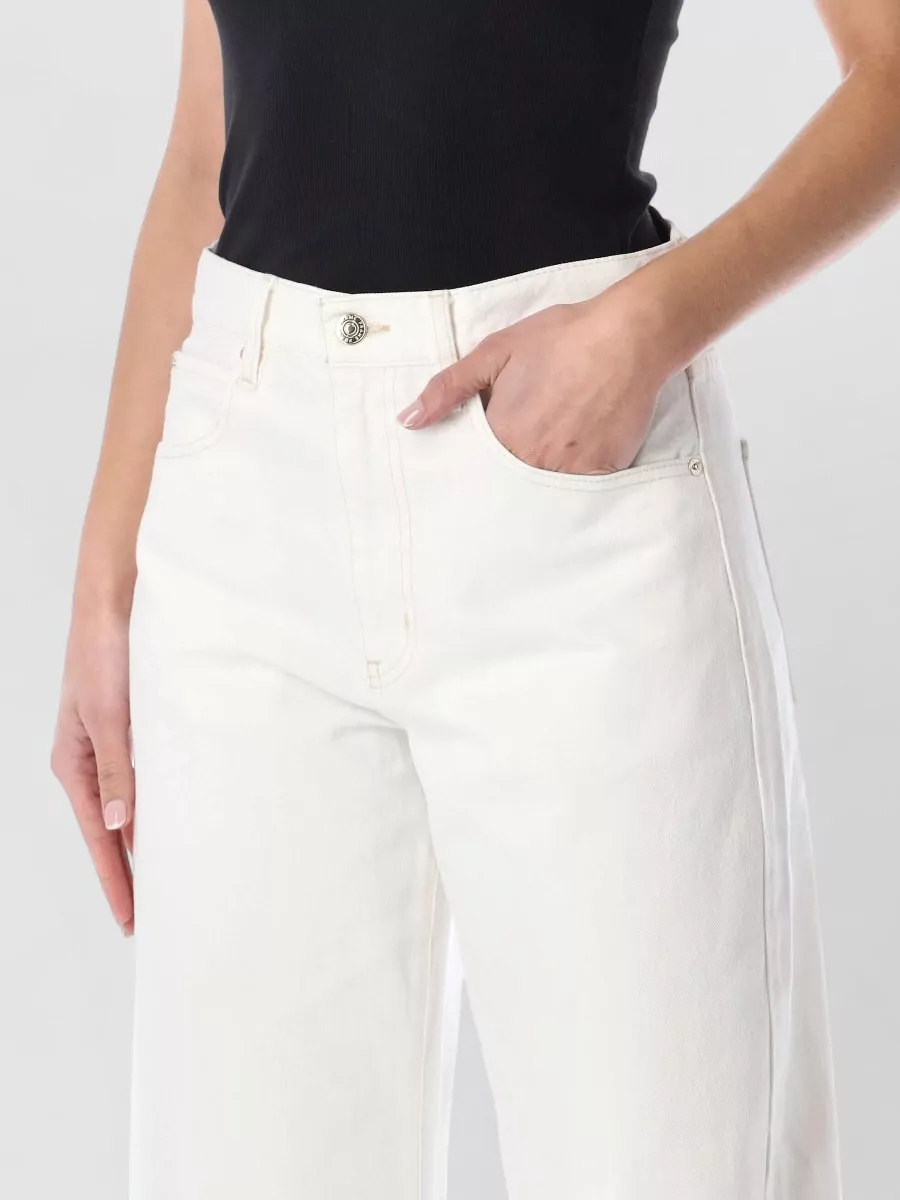 Frame Bubble Barrel Denim High Waist Trousers