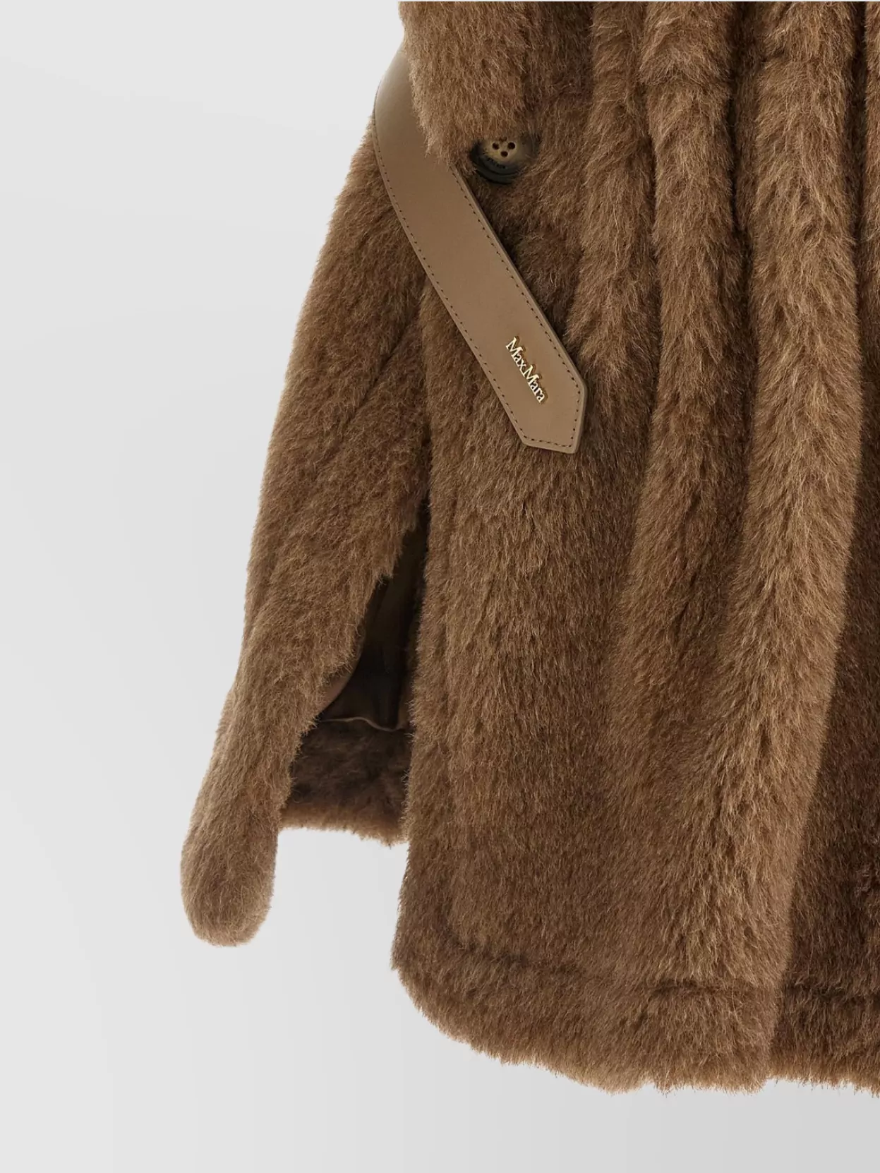 Max Mara Textured Cape Featuring Belted Waist