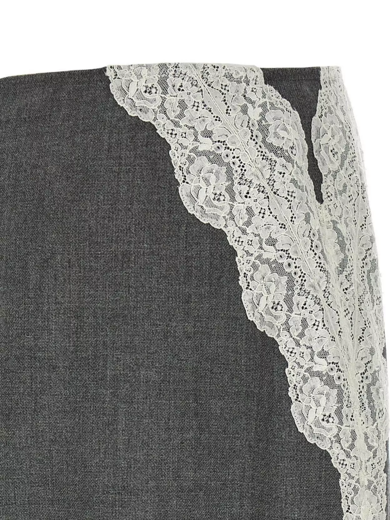 Jil Sander Lace And Organza Wool Skirt