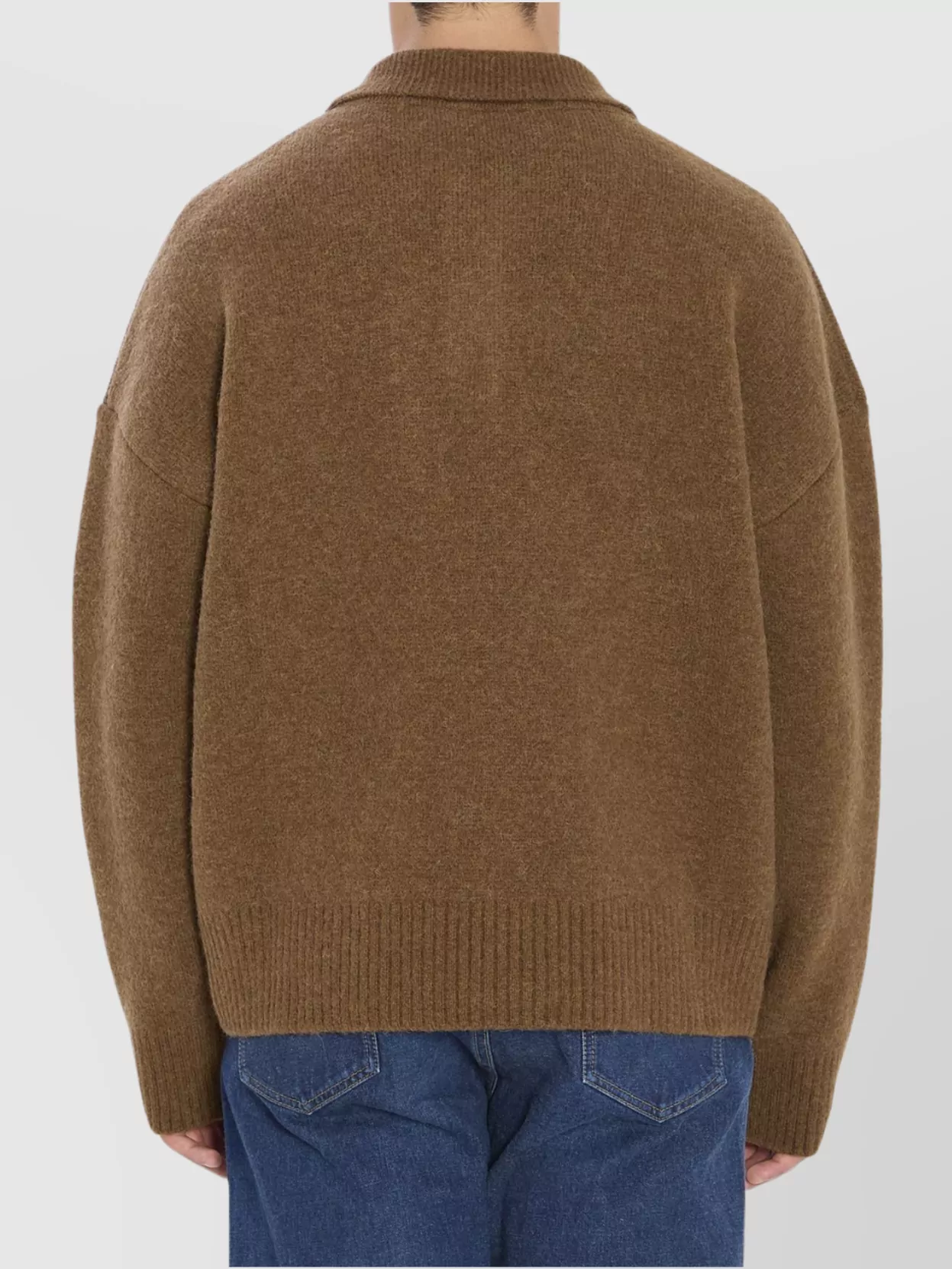 Ami Paris Polo Knitwear Featuring Felted Effect