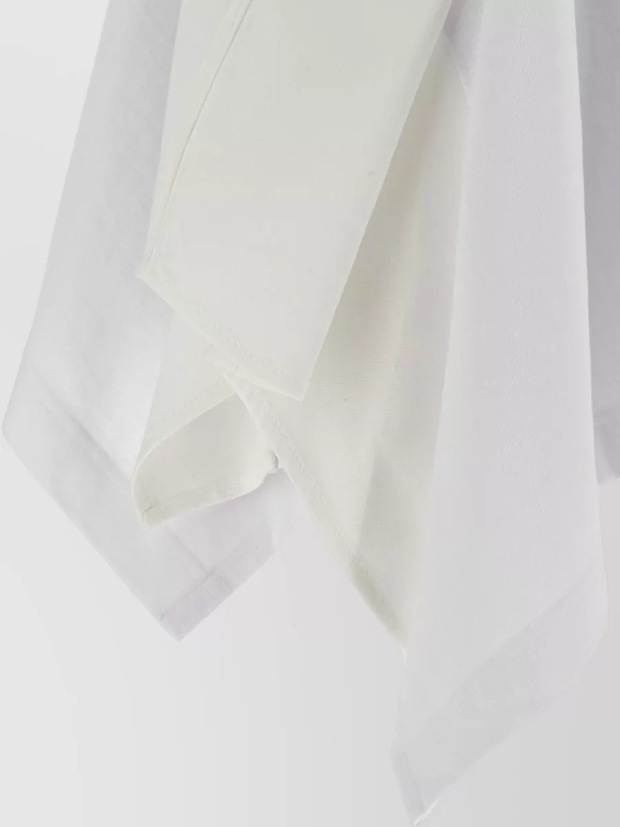 Sacai Cotton Denim Insert Asymmetric T-Shirt