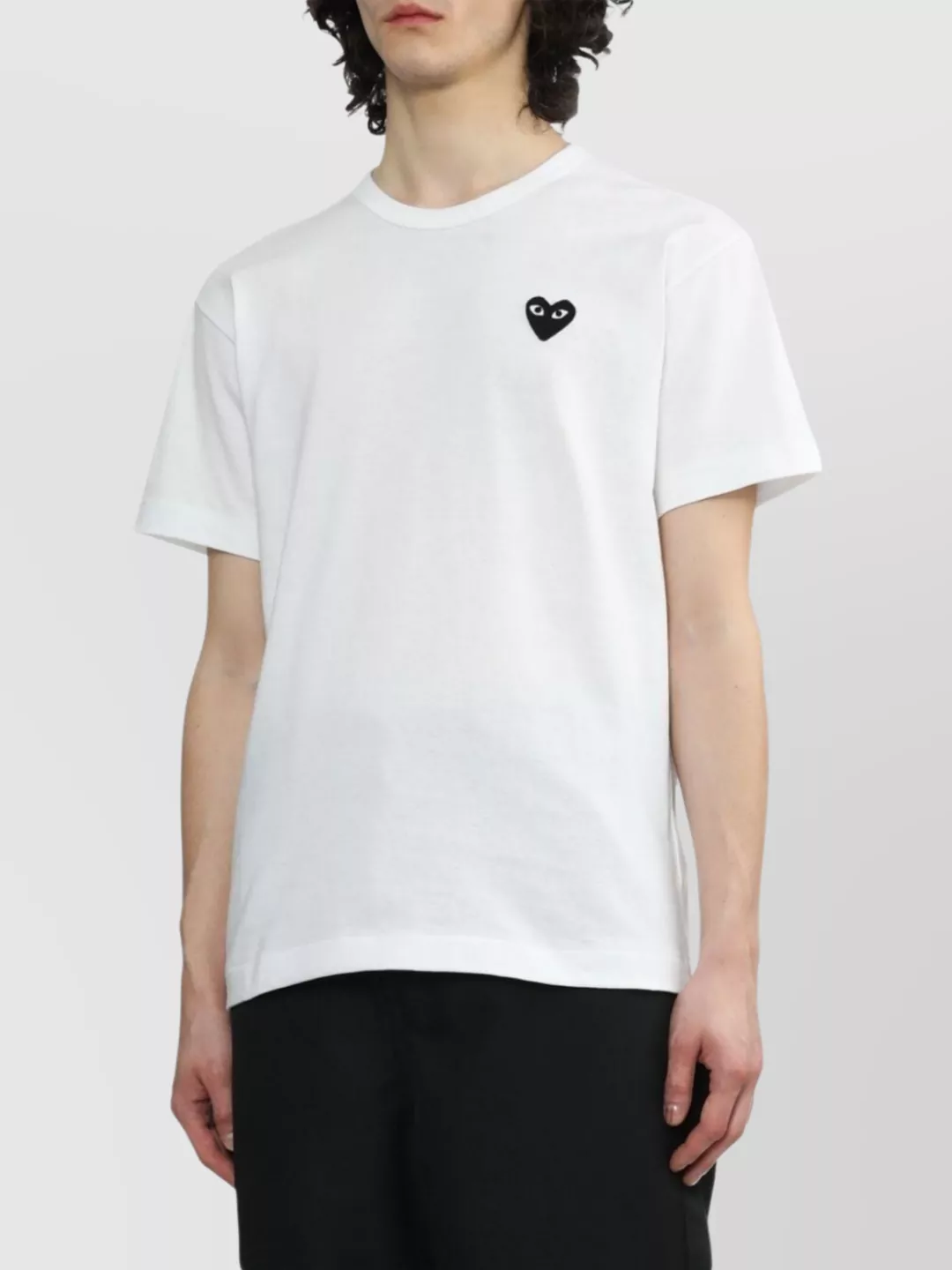 Comme Des Garçons Logo Crew Neck Cotton T-Shirt