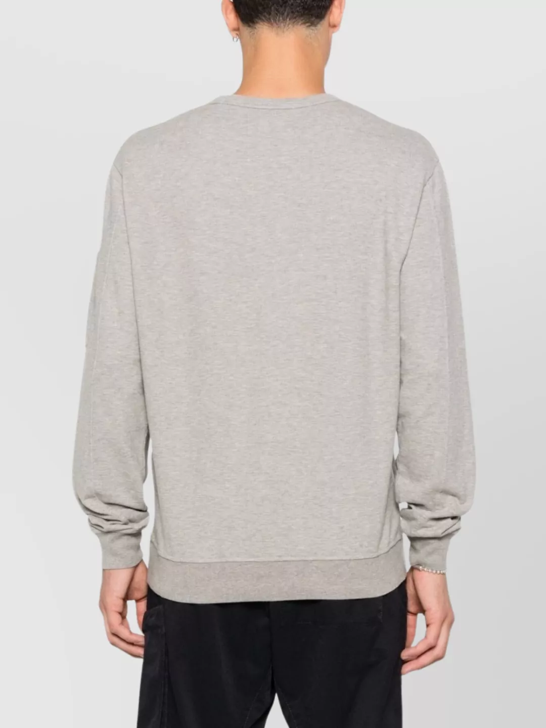 C.p. Company Cotton Sweatshirt With Crew Neck And Patches In Gray