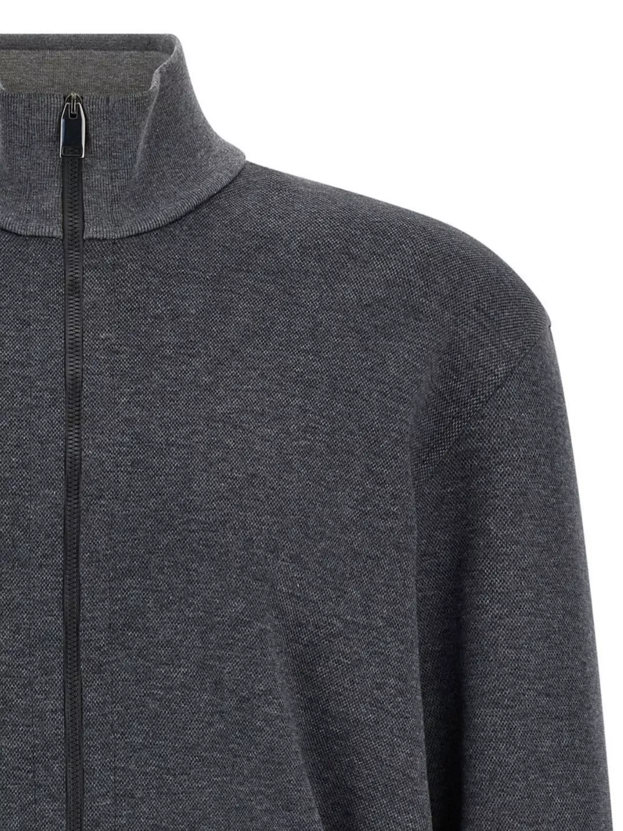 Brioni Cotton Sweatshirt With High Collar Design