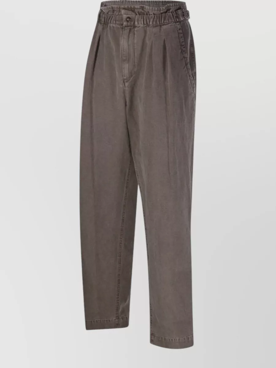 Isabel Marant Etoile Cotton Linen Straight-Leg Trousers