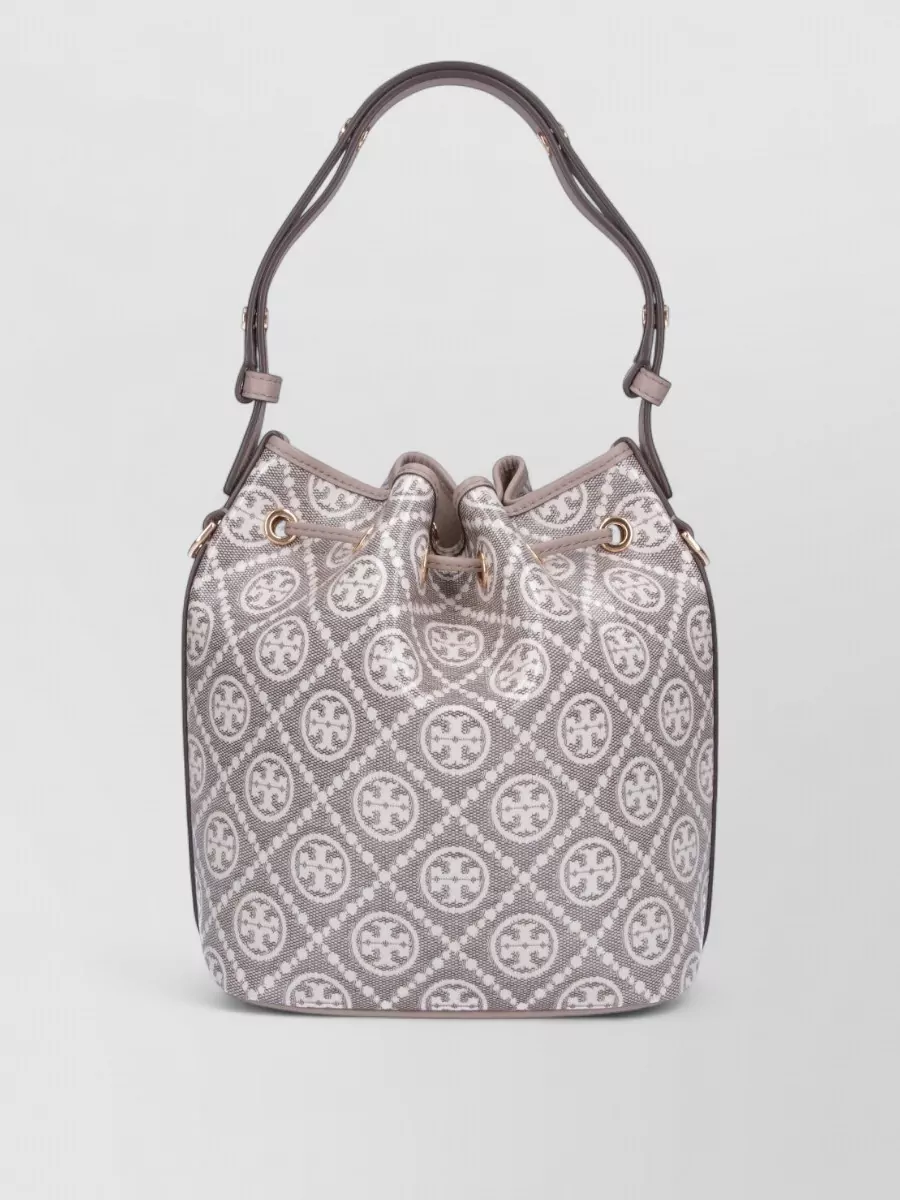 Tory Burch t monogram small coated canvas bucket bag