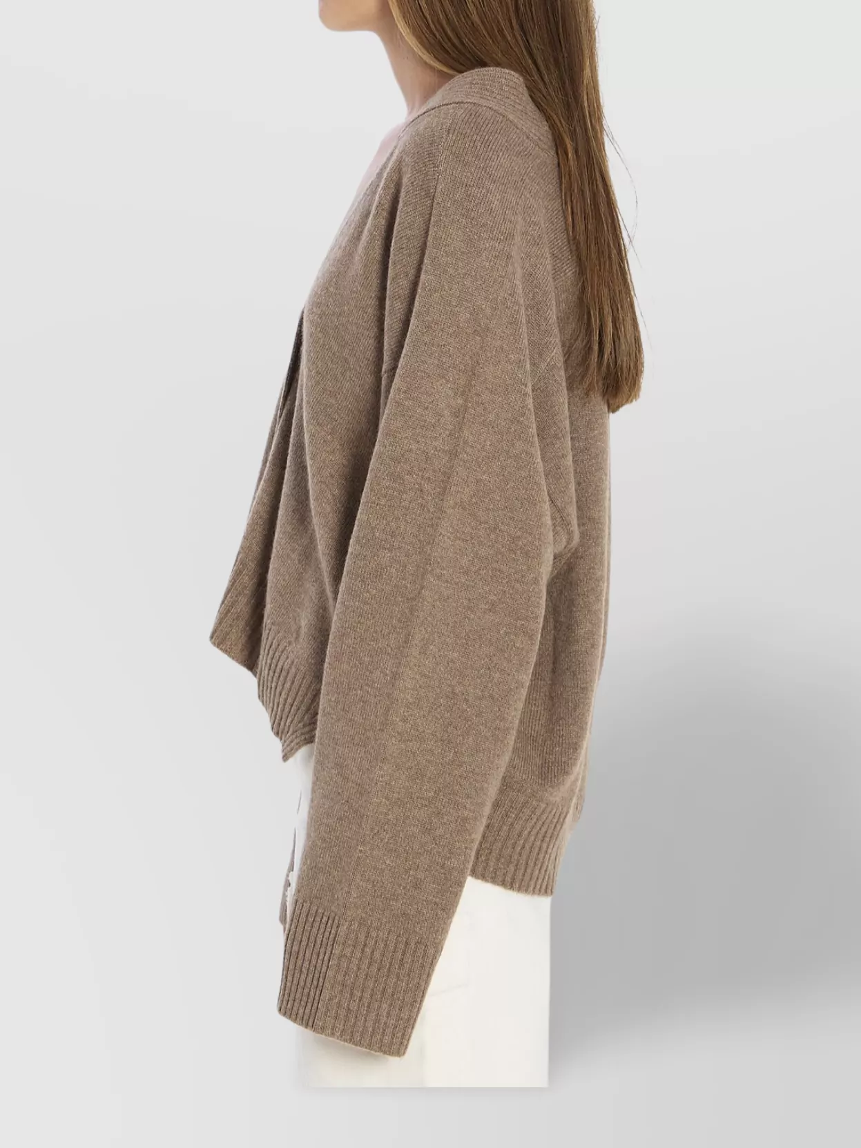 Loulou Studio Kaia Cashmere V-Neck Cardigan With Ribbed Finishes
