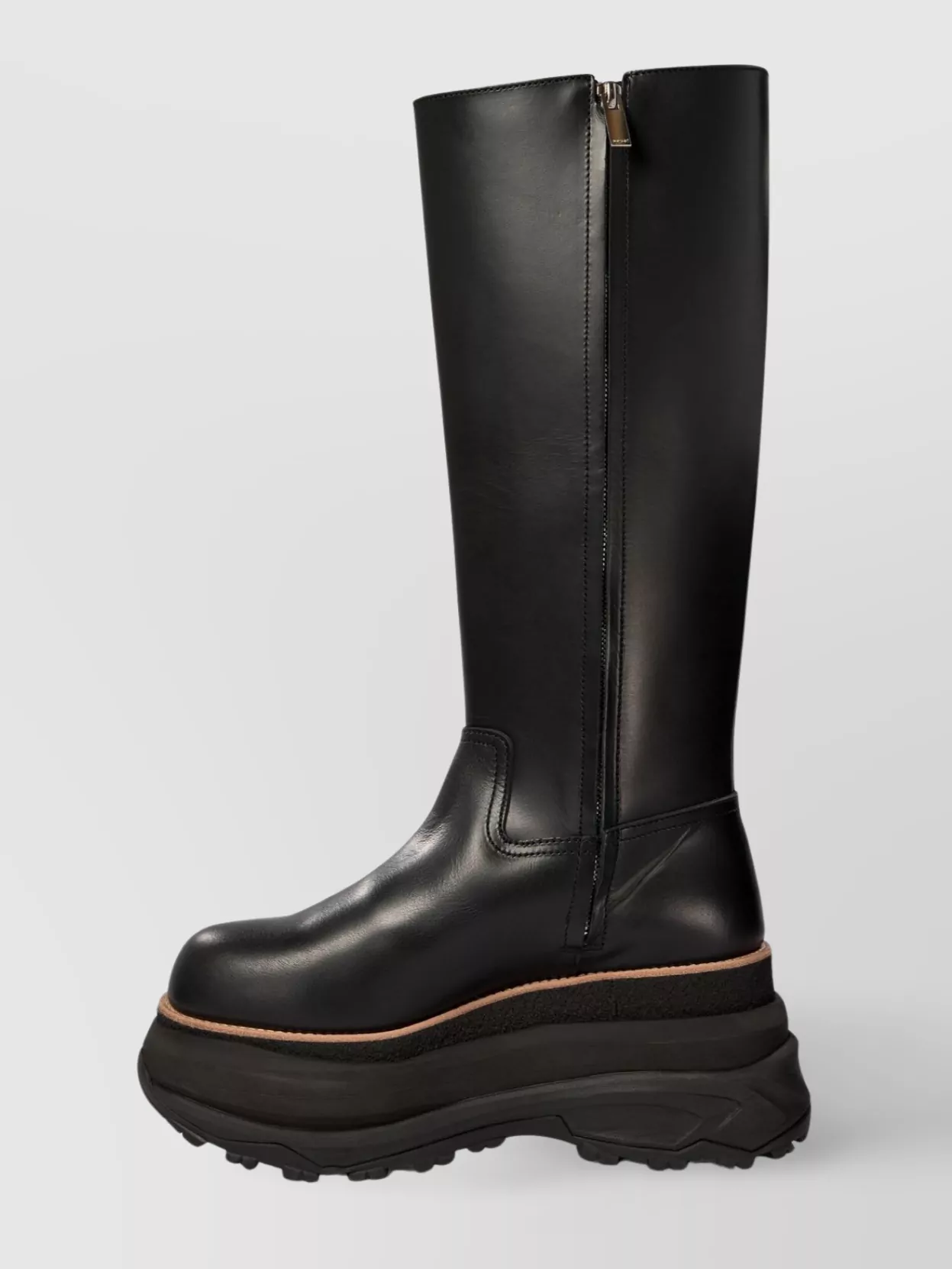 Sacai Tall Boots With Lug Sole And Platform