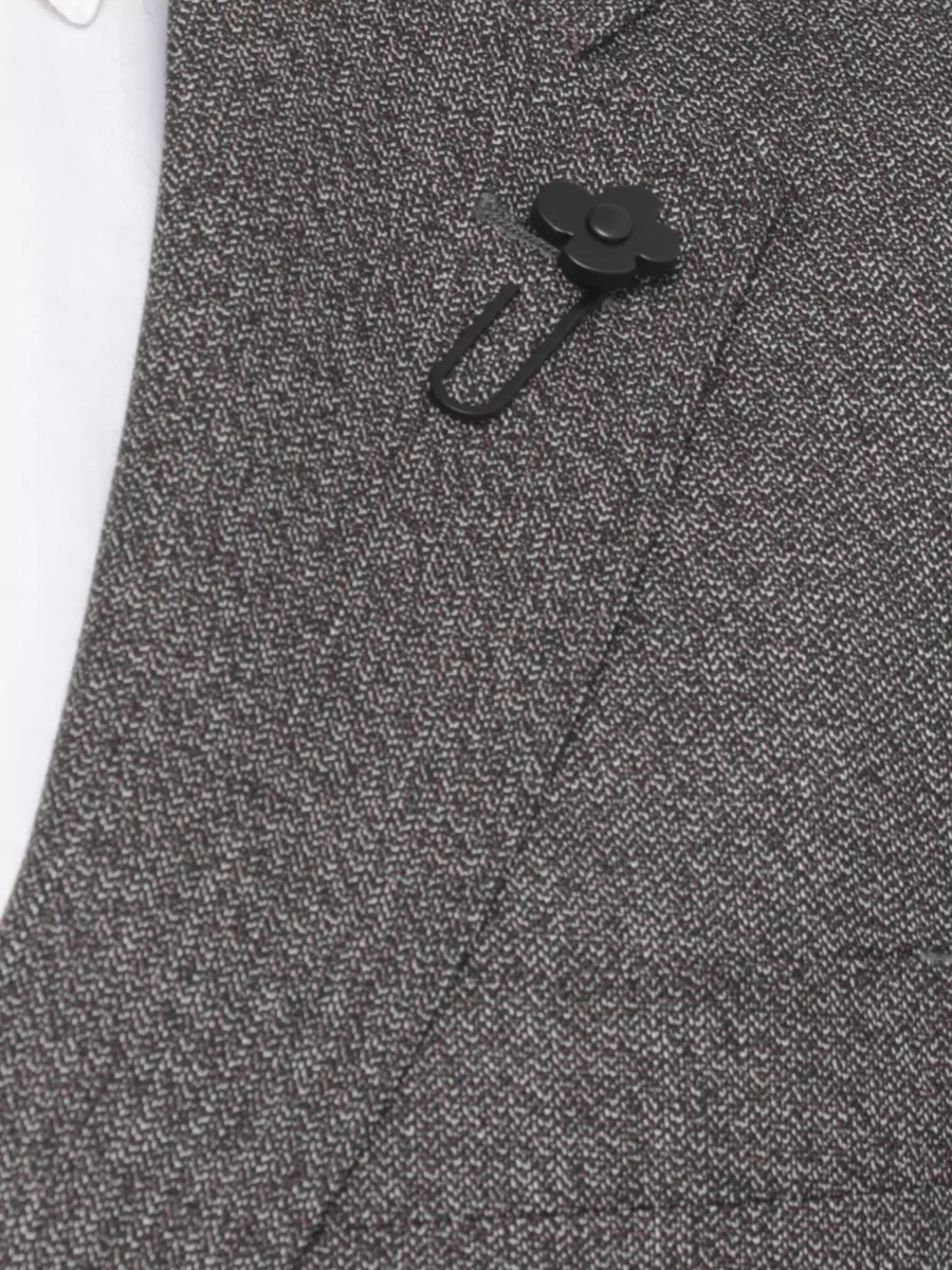 Lardini Wool Suit Structured Lapel Collar Vents