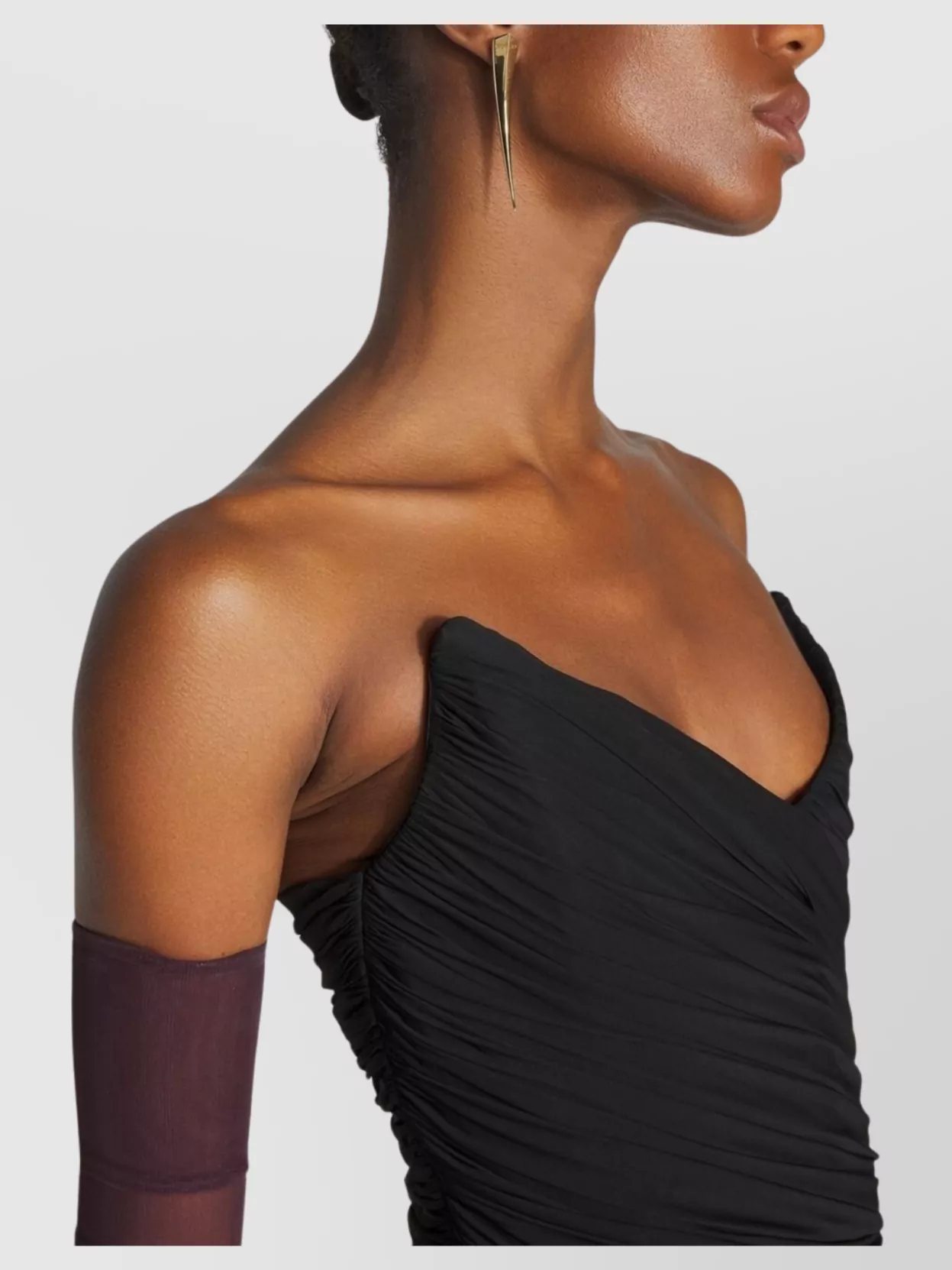 Mugler Strapless Fitted Dress Sweetheart Neckline
