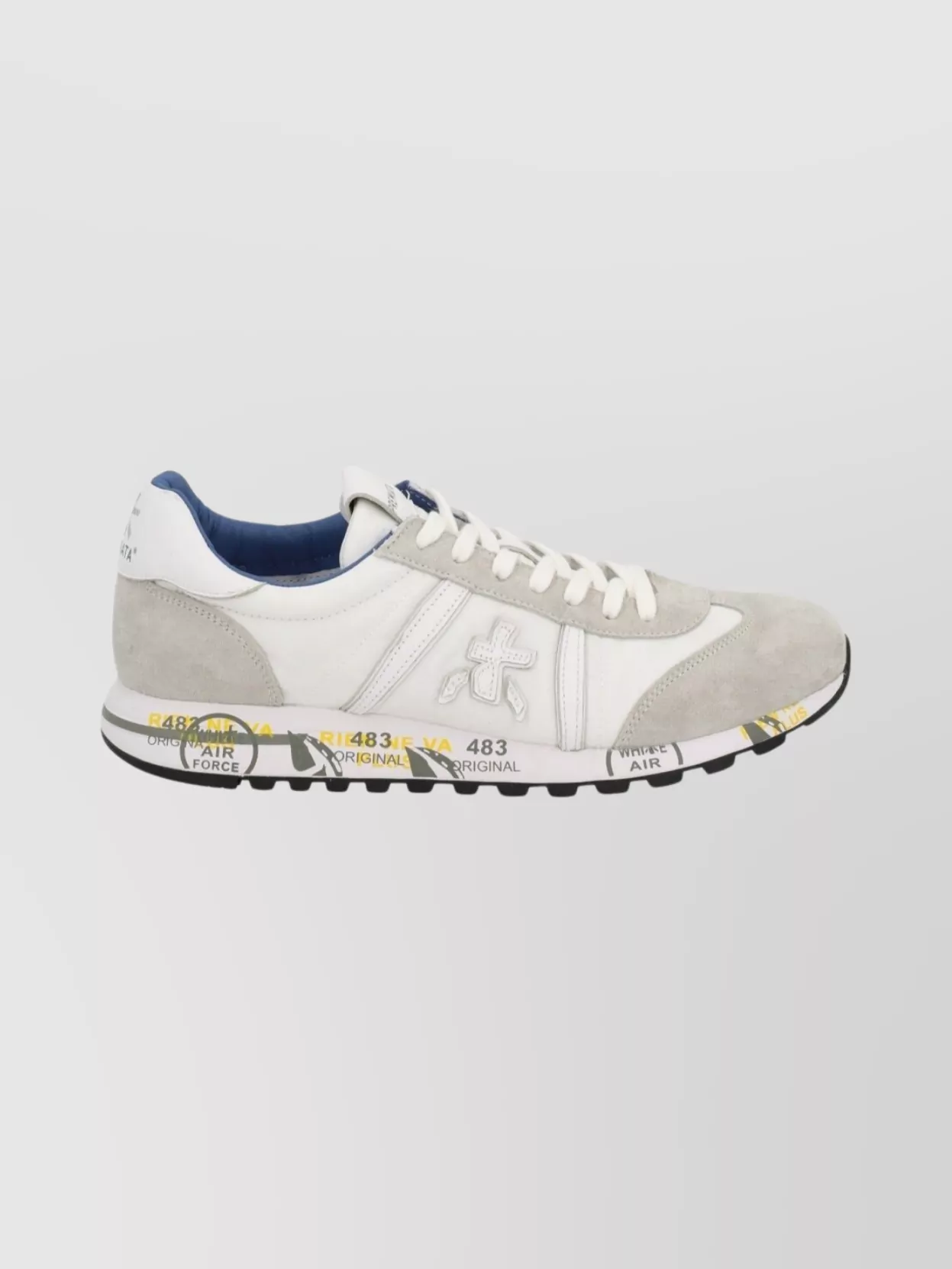 Premiata Suede Panel Low-Top Sneakers With Rubber Sole