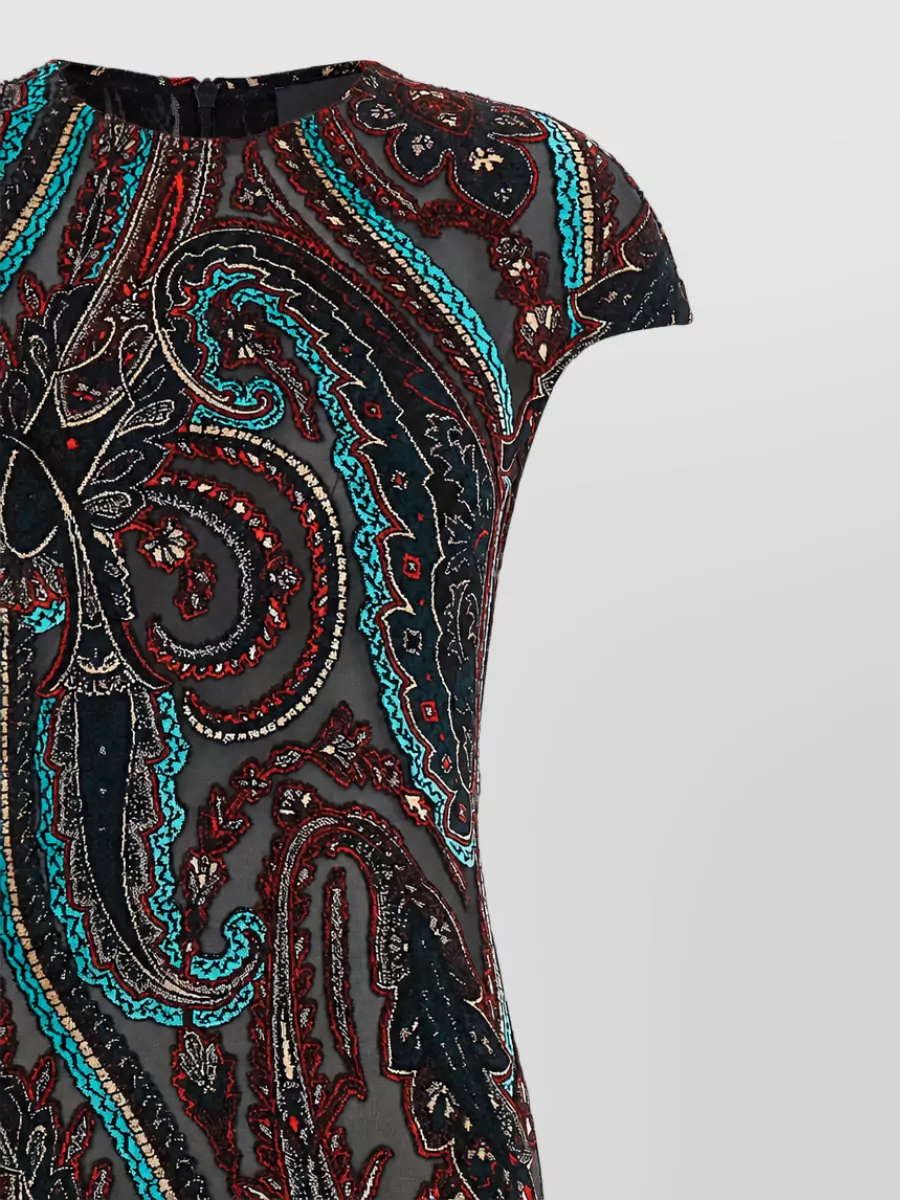 Etro Velvet Paisley Maxi Dress