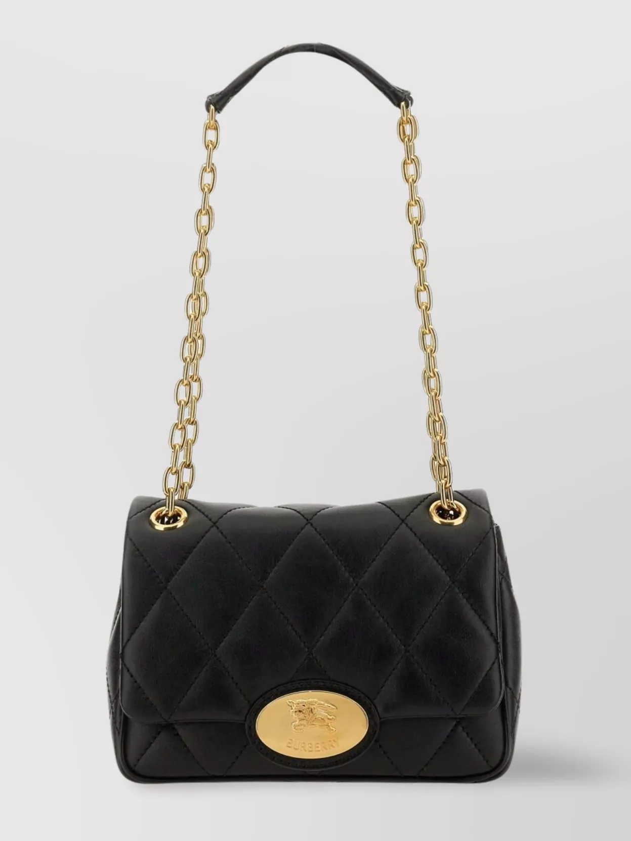 Burberry Quilted Chain Strap Satchel Bag