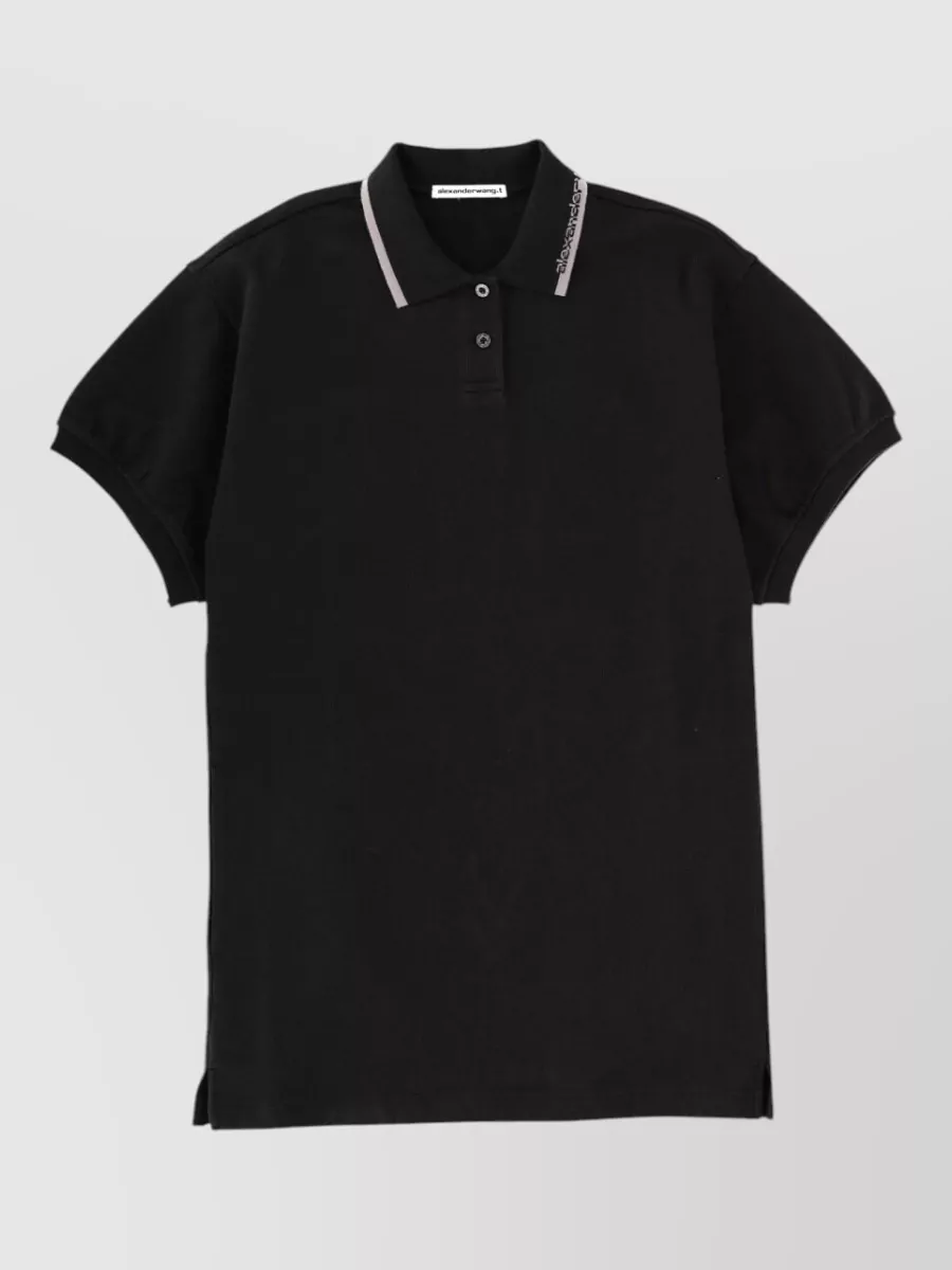 Alexander Wang cotton oversized polo mini dress