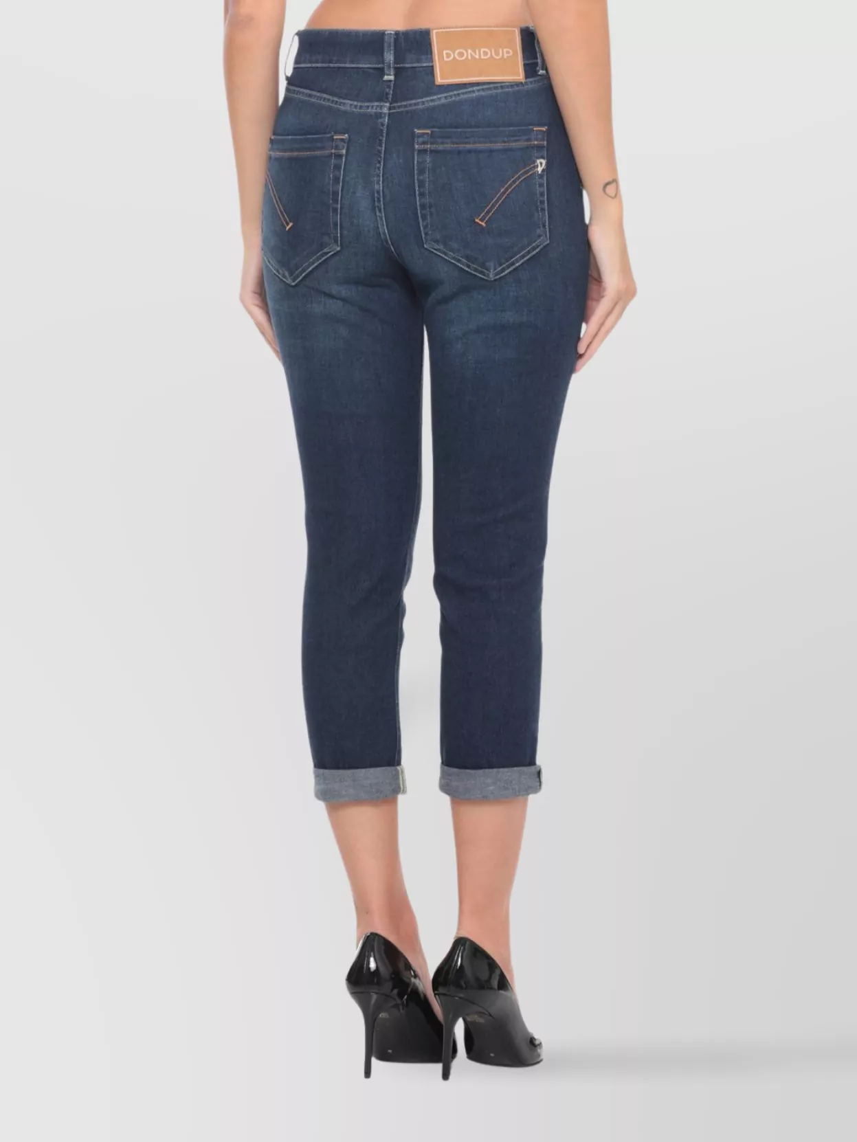 Dondup Straight Leg Jeans Rolled Cuffs