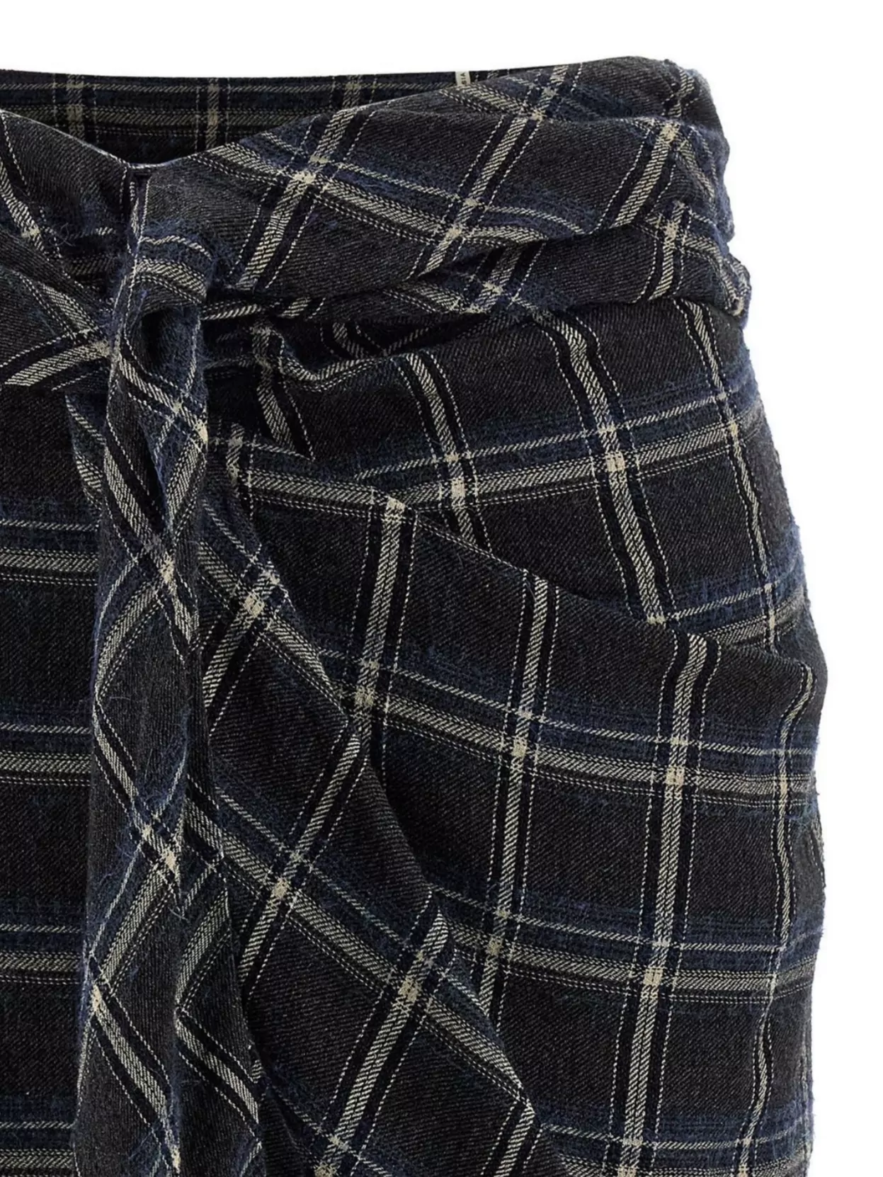 Isabel Marant Wrap Skirt With Asymmetric Hem And Tie Detail In Black