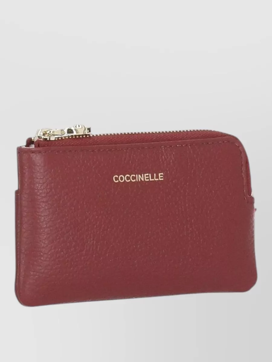 Coccinelle Leather Wallet Key Ring Pendant Detail