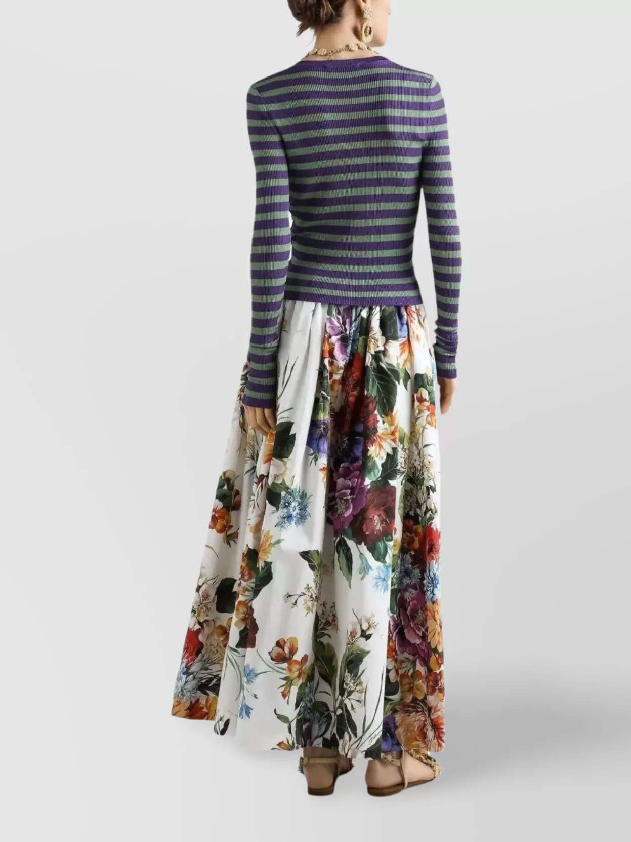 Dolce&Gabbana Floral Print Maxi Length Skirt With Pockets