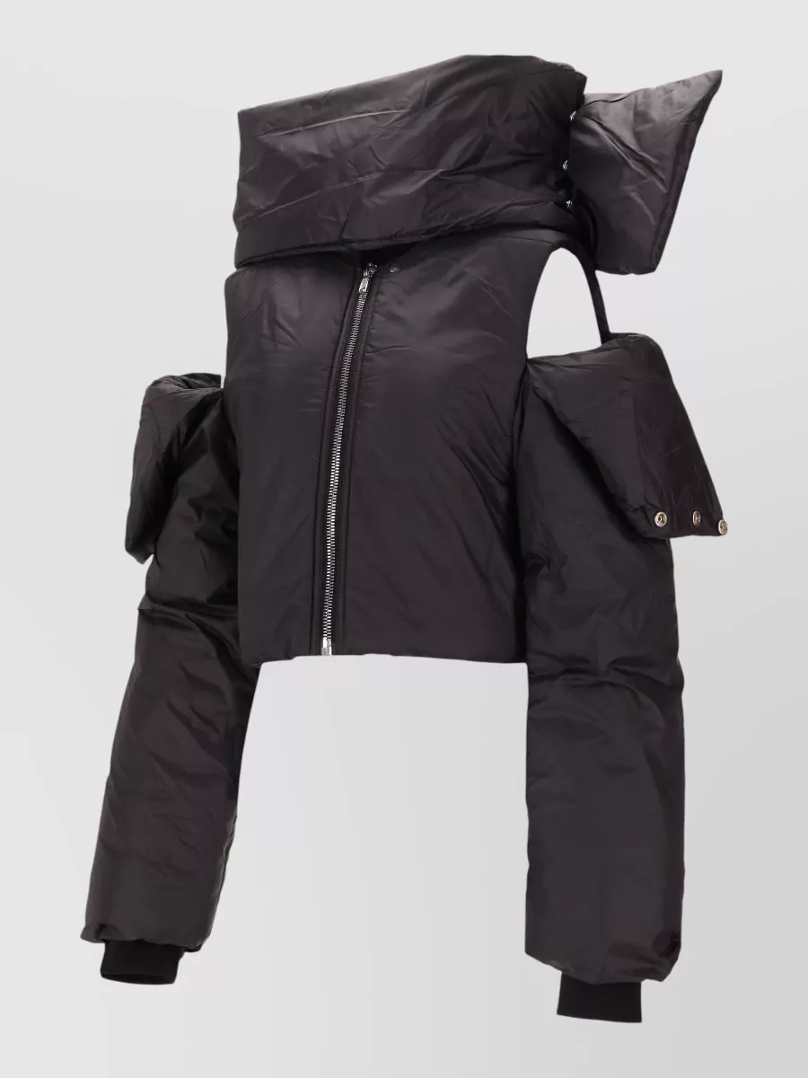 Rick Owens High Collar Long Sleeve Padded Jacket