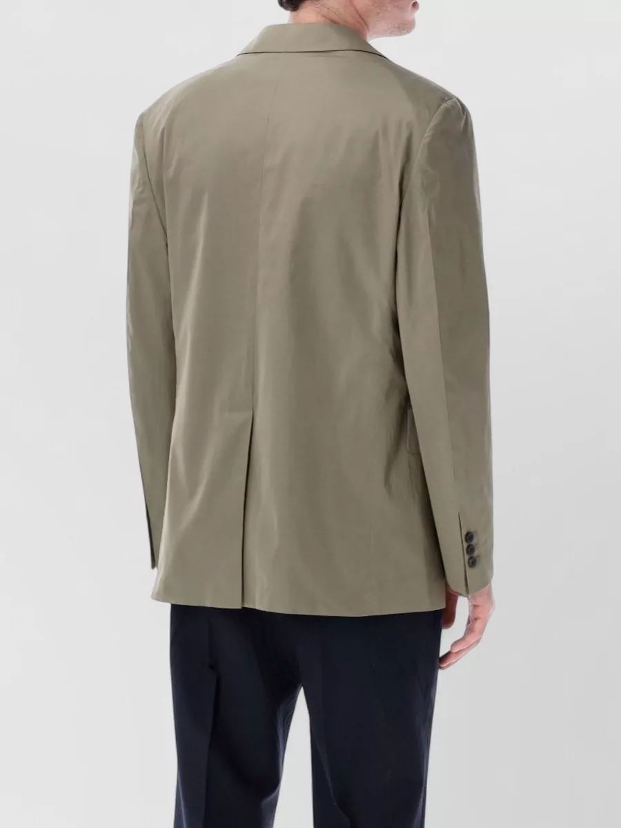 Prada Poplin Blazer Regular Fit Notch Lapel In Multi