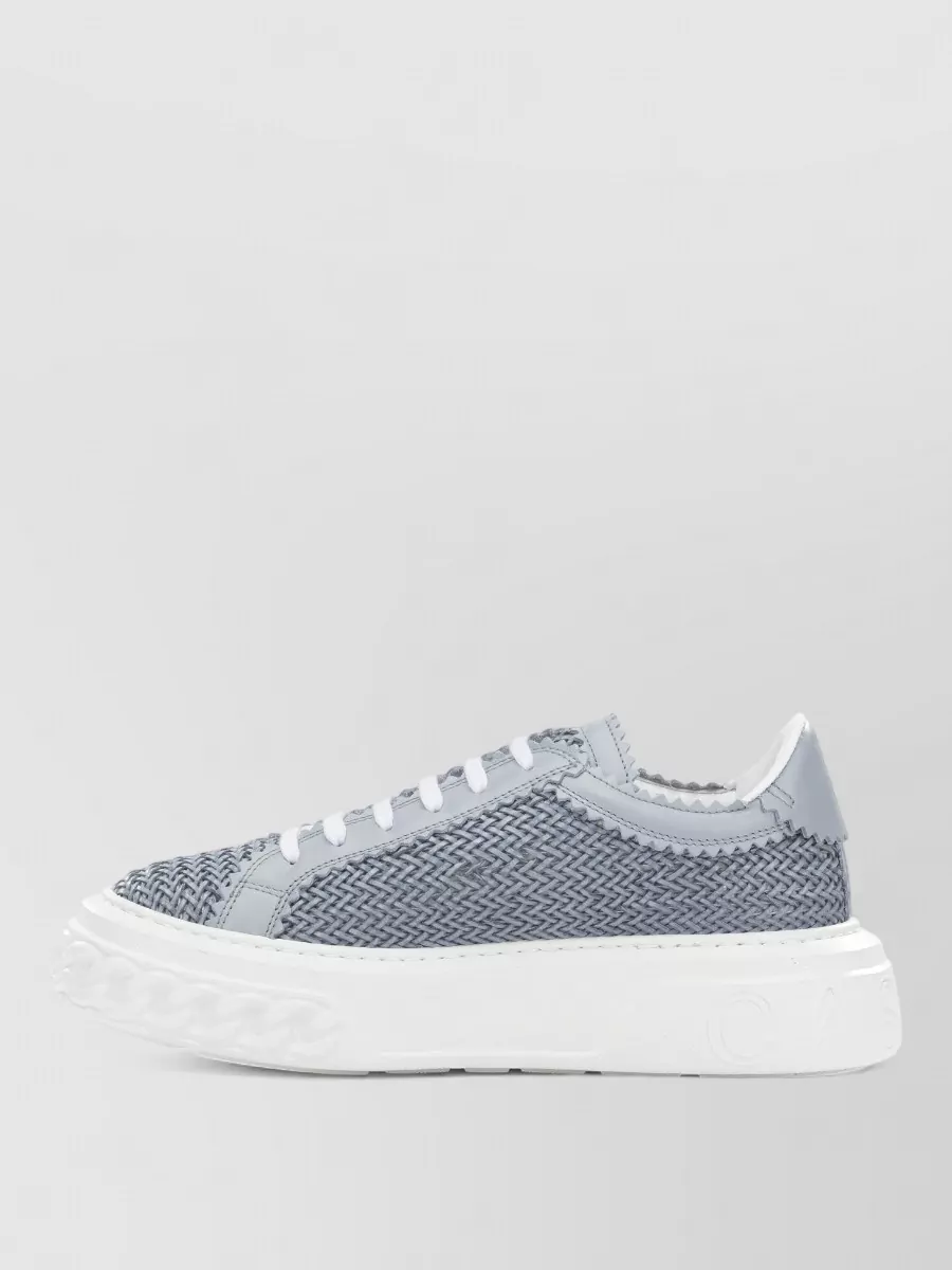 Casadei Leather Low-Top Sneakers