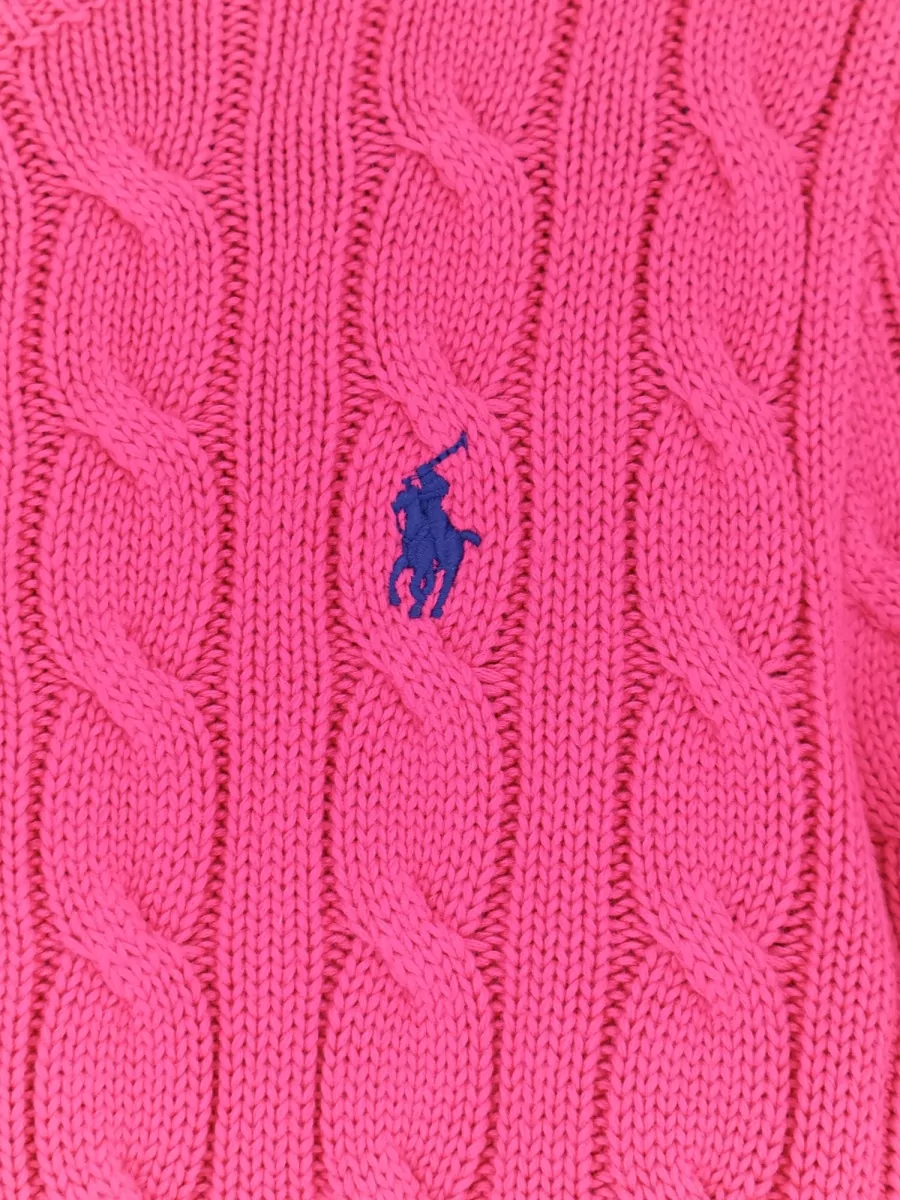 Polo Ralph Lauren Cotton Cardigan Logo Detail Knit Design