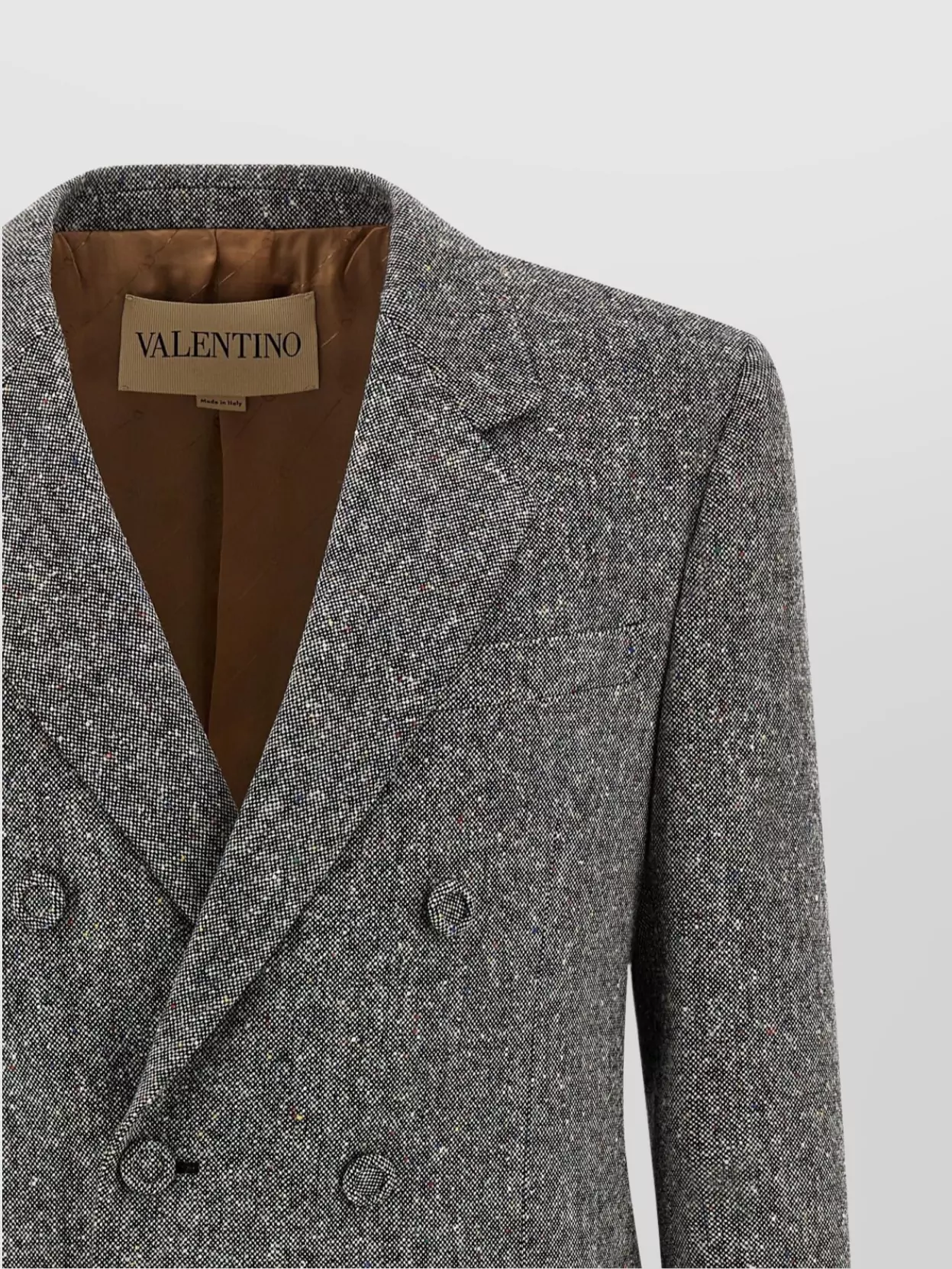 Valentino Garavani Double Breasted Tweed Blazer Jacket