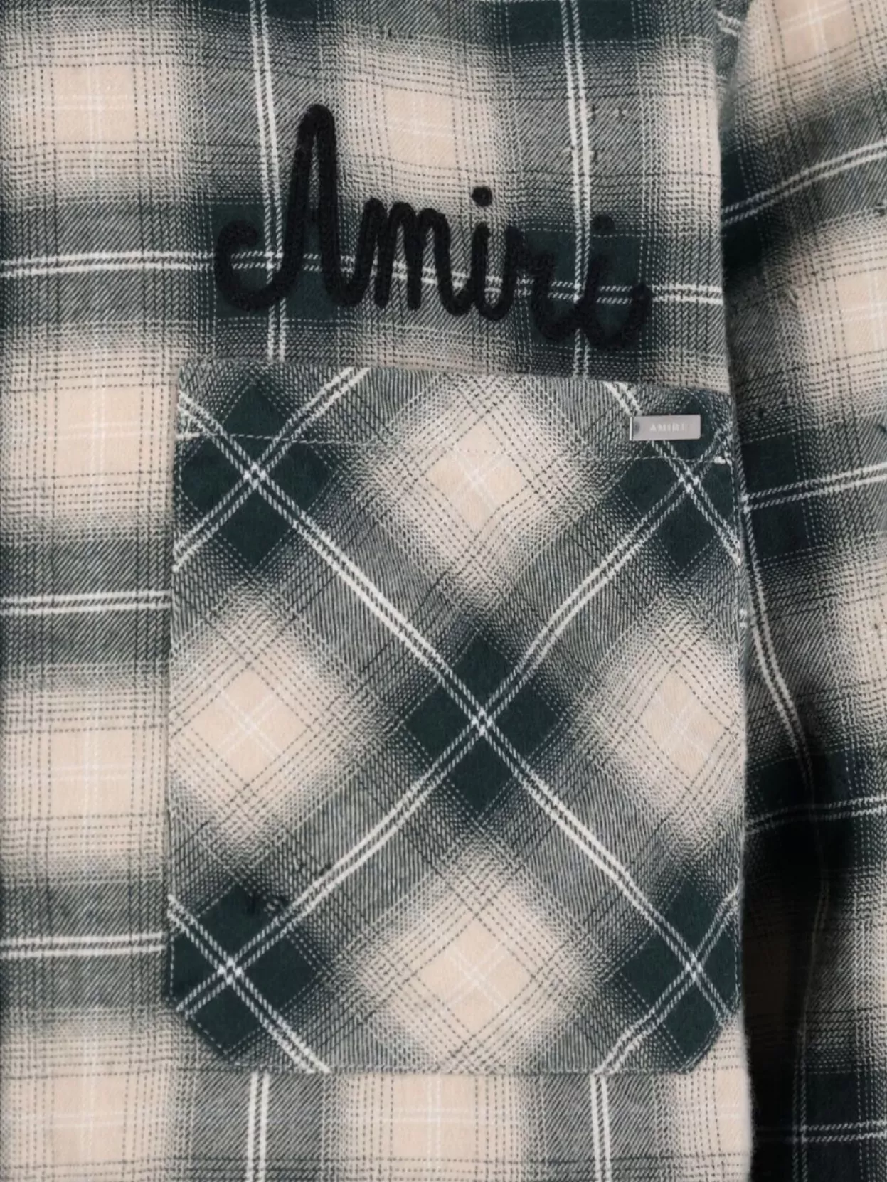 Amiri Plaid Shirt Featuring Chest Pockets