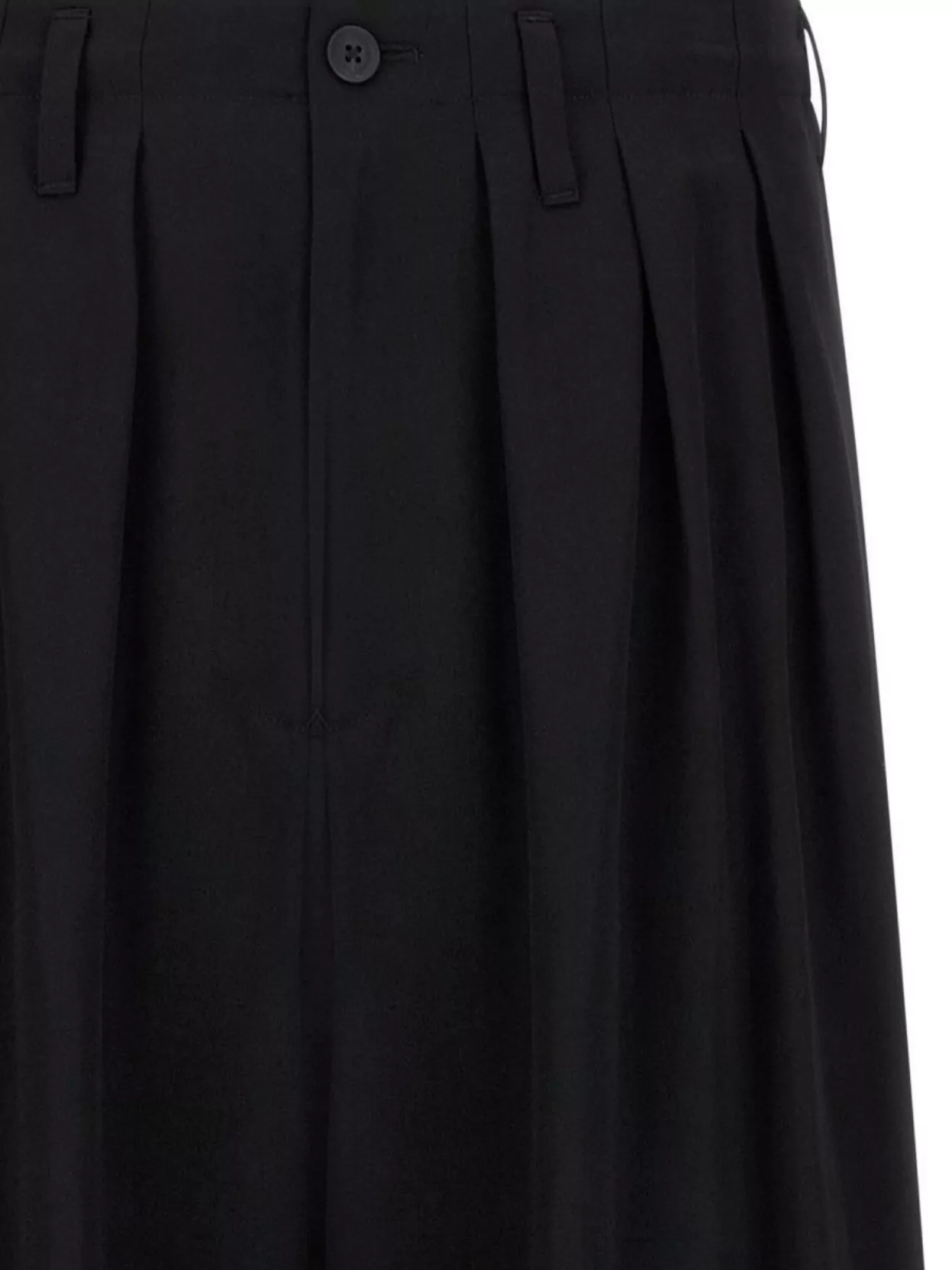 Yohji Yamamoto Drawstring Hem Pleated Trousers And Pockets
