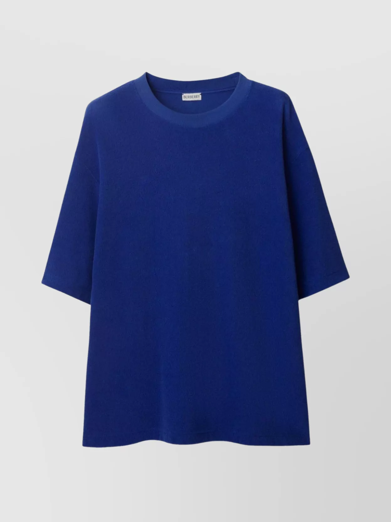 Shop Burberry Terry Cotton Crew-neck T-shirt With Equestrian Print