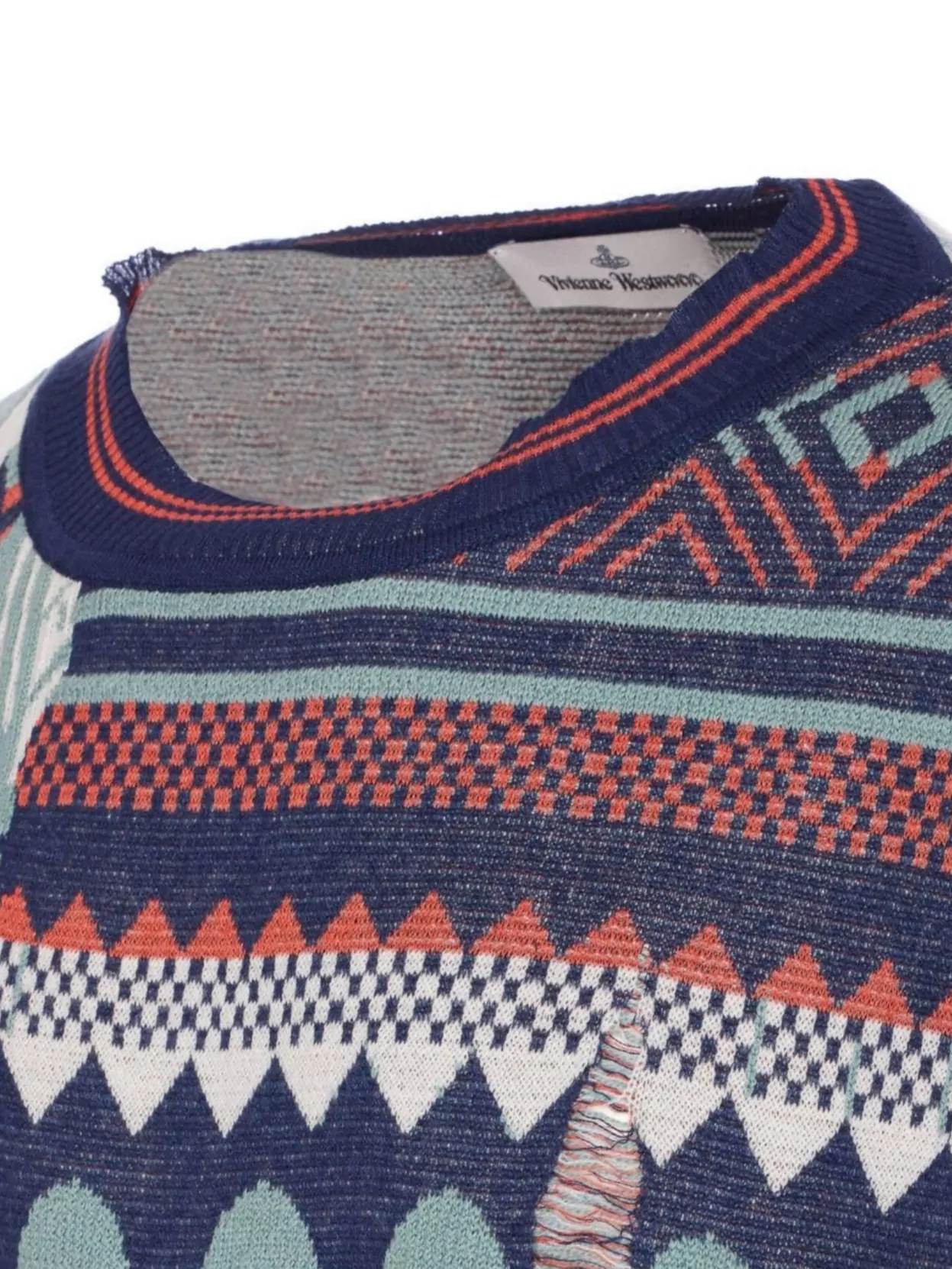Vivienne Westwood Geometric Pattern Long Sleeve Knit Jumper