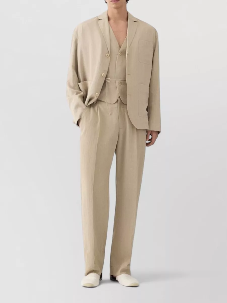 Jacquemus Linen Straight-Leg Trousers