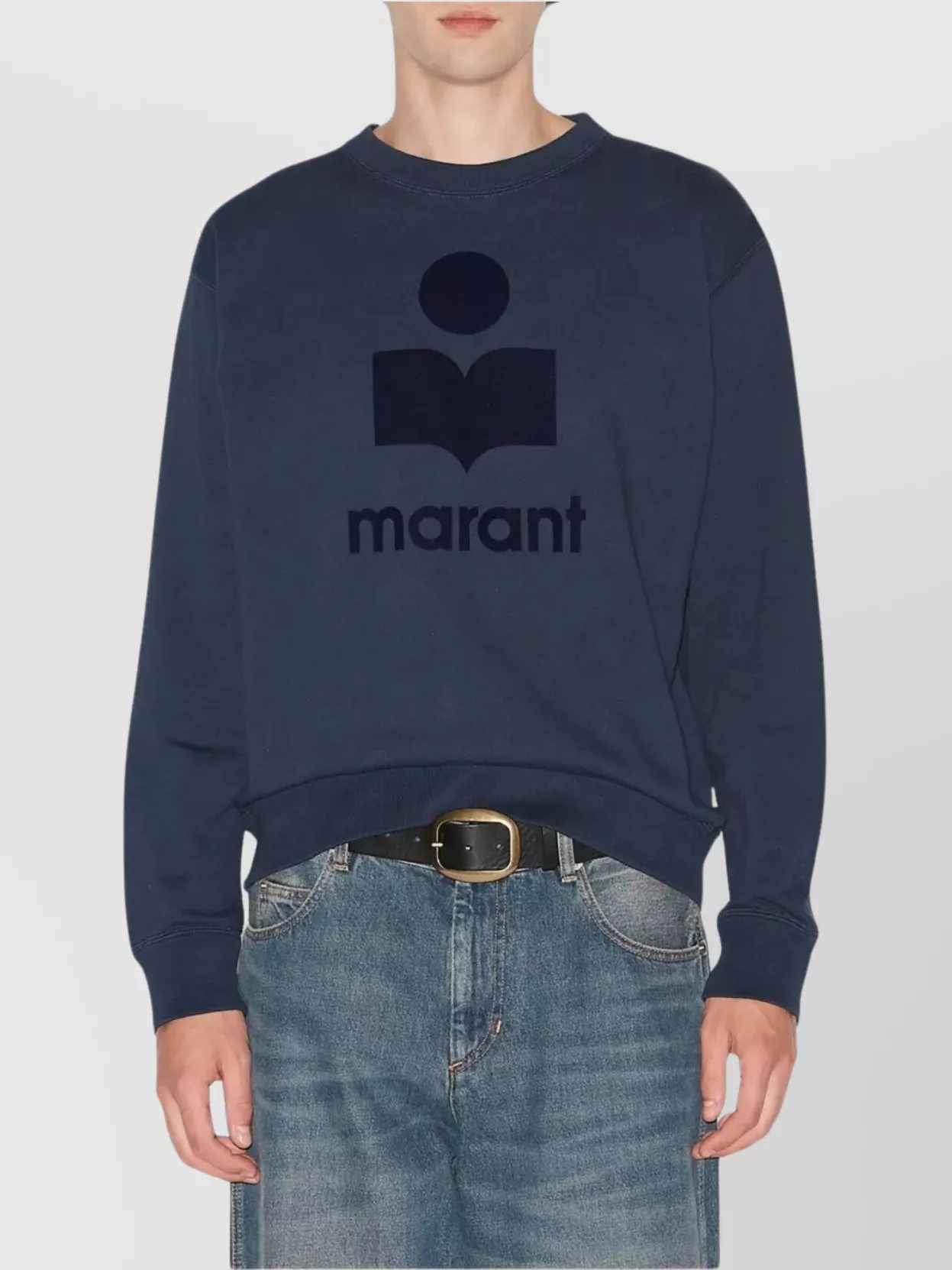 Isabel Marant Mikoy Cotton Blend Sweater With Ribbed Hem