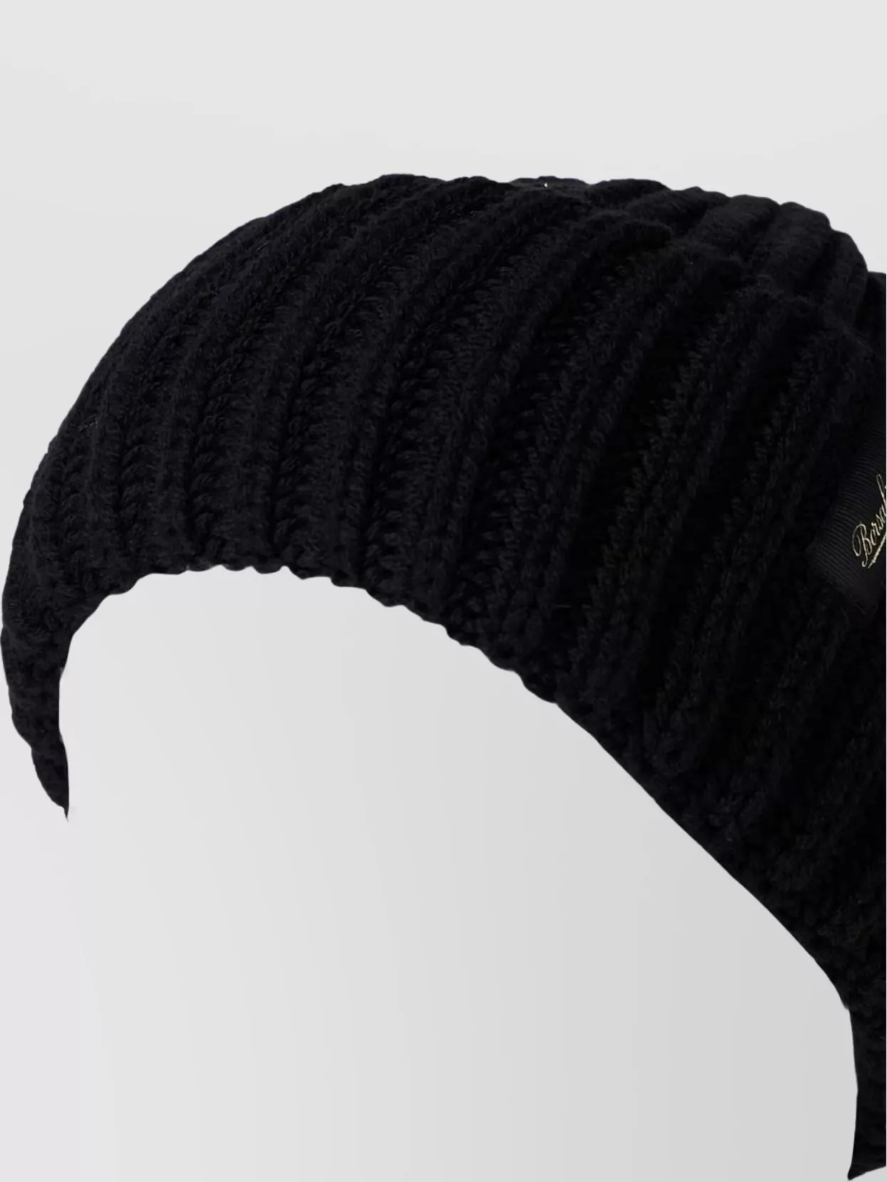 Borsalino Ribbed Texture Hat Folded Cuff