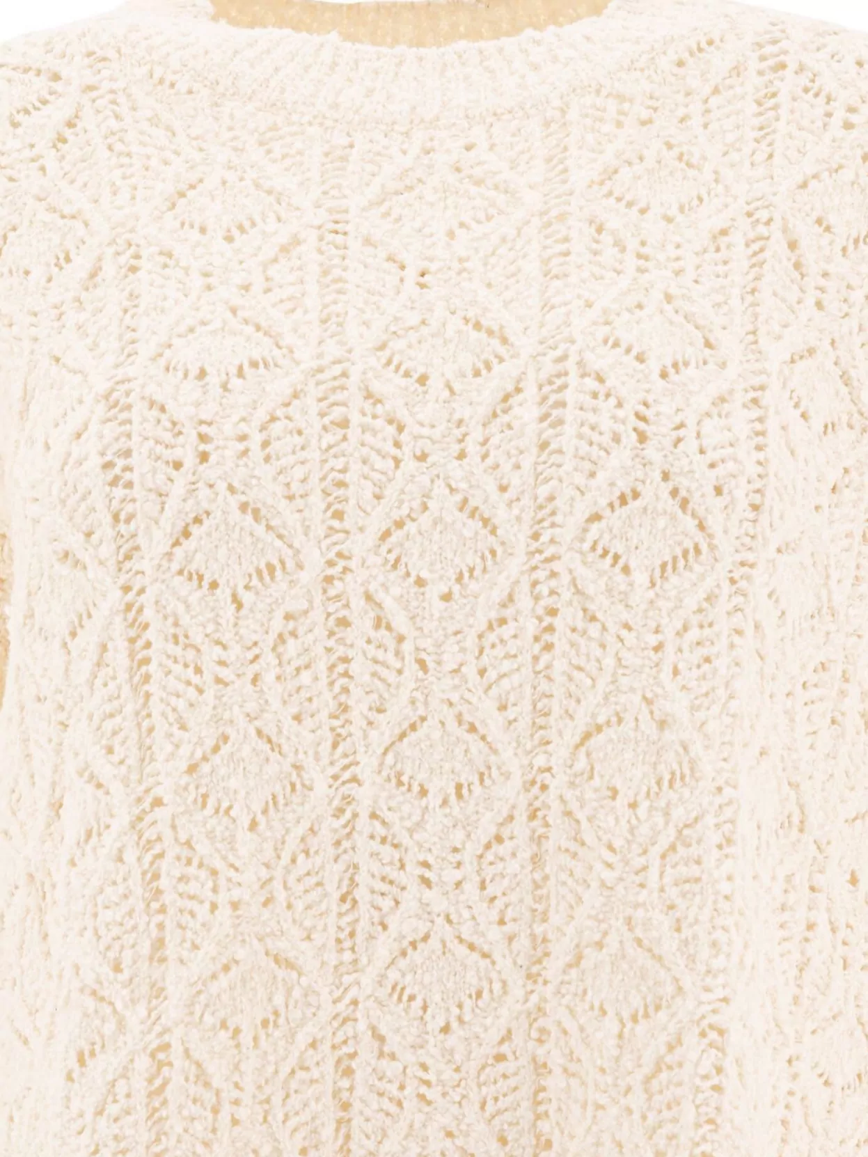 LOULOU STUDIO CREW NECK TEXTURED KNIT T-SHIRTS WITH INTRICATE PATTERN