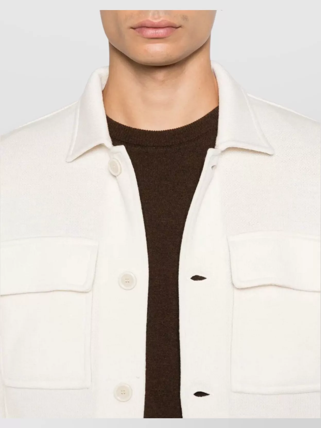 Lardini Collared Men's Jacket Patch Pockets