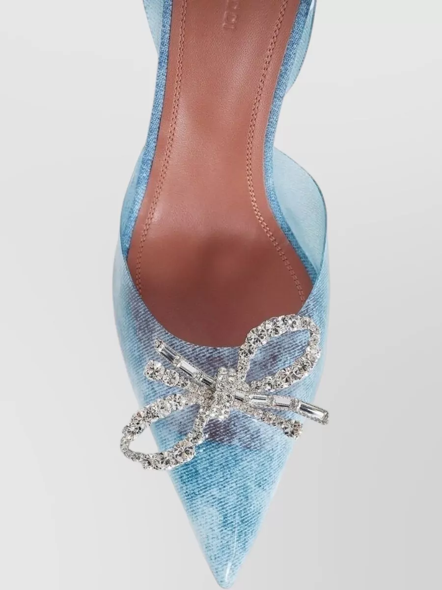 Amina Muaddi Plexiglass High Heel Sandals