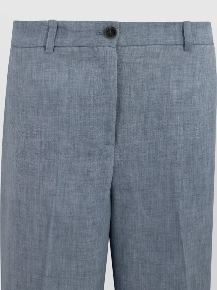 Parosh Linen High-Rise Tailored Trousers