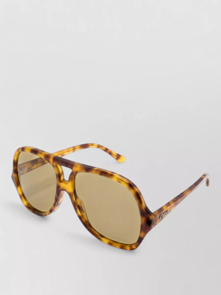Chloé Salomé Oversized Square Sunglasses Uv Lenses