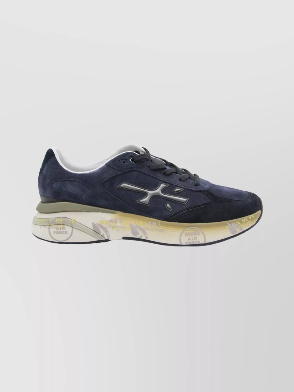 Premiata Suede Sneakers With Rubber Outsole Design