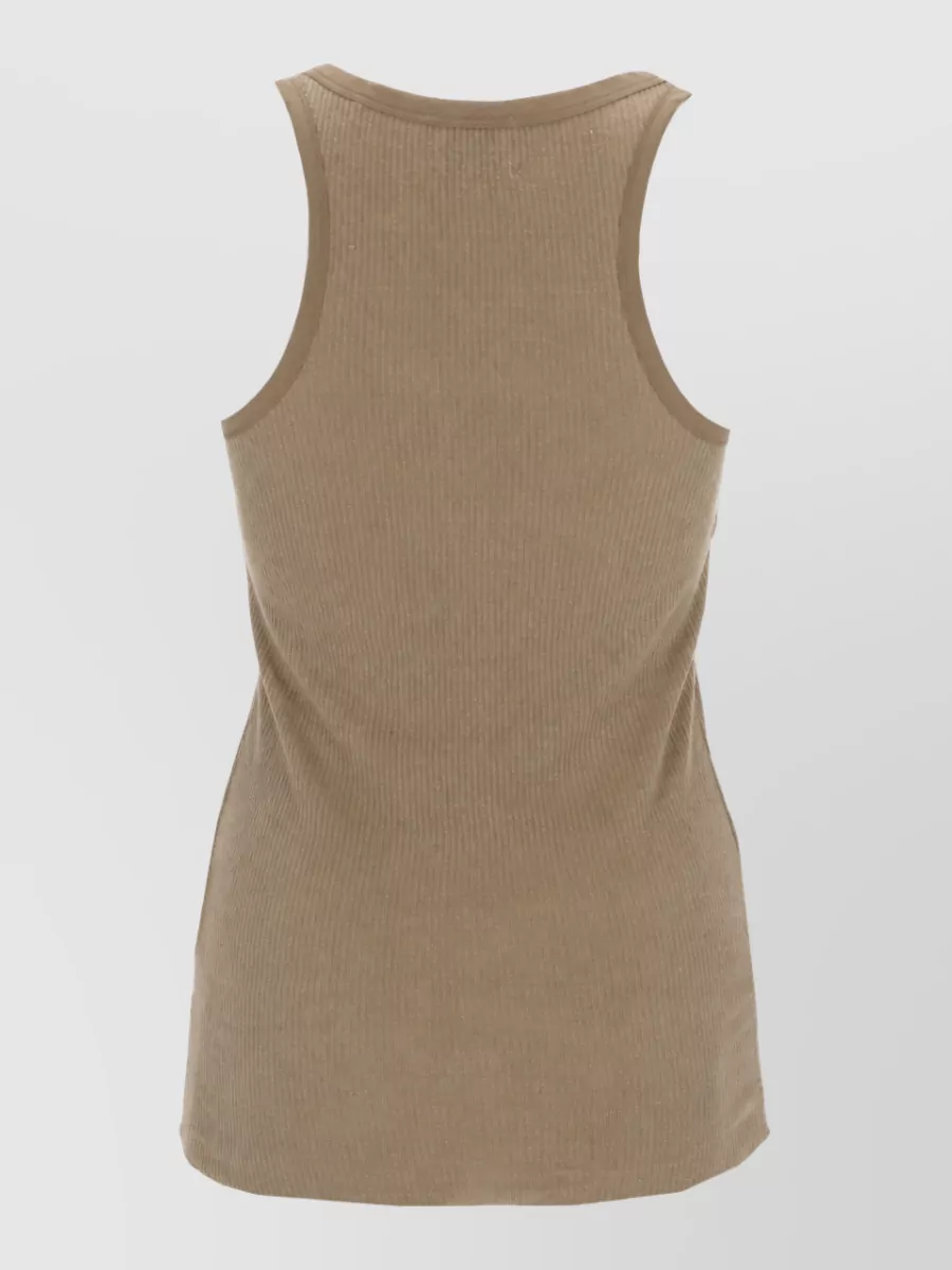 Isabel Marant Helma Tank Top Ribbed Button Detail