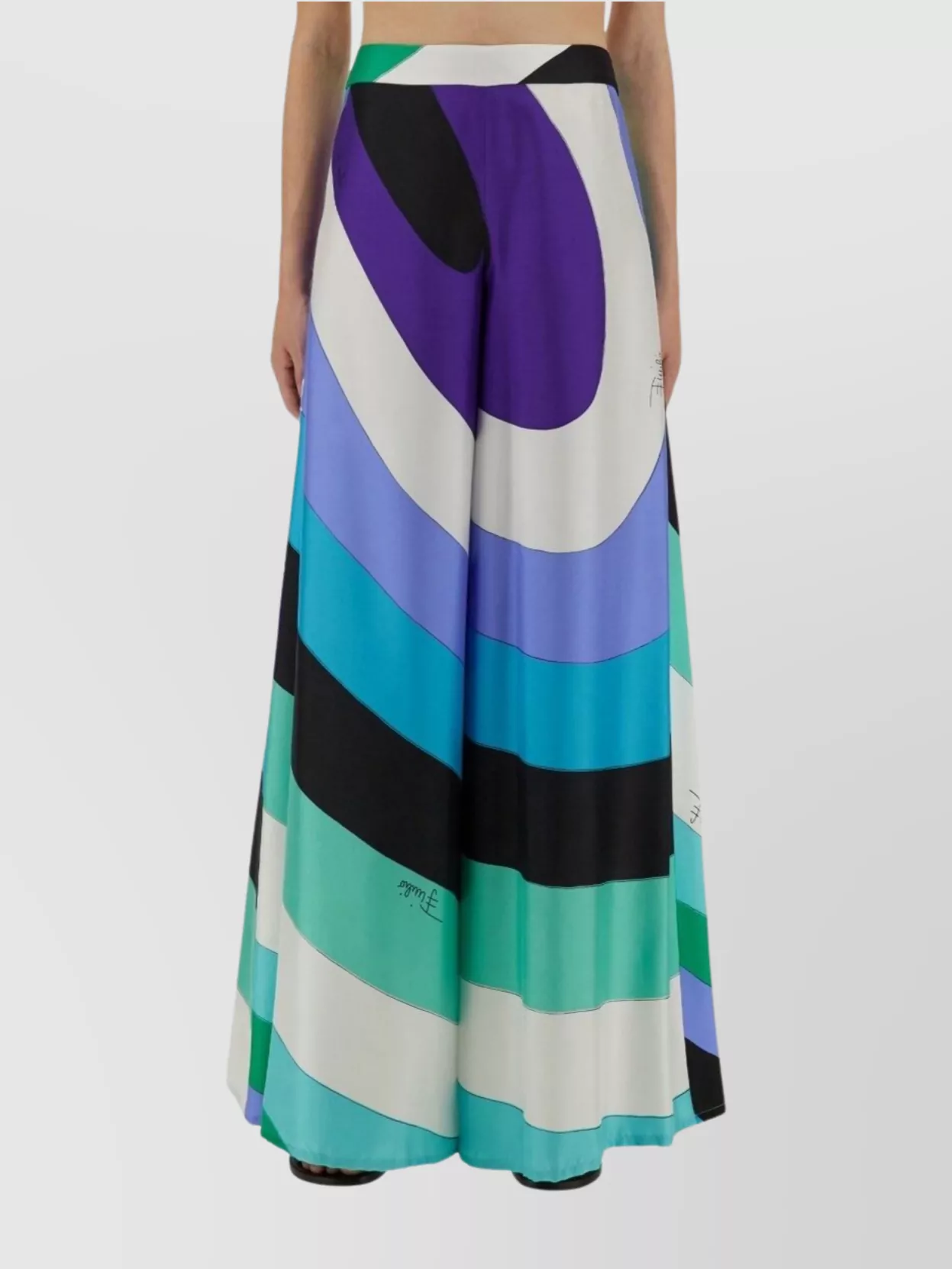 Pucci Iris Macro Trousers Clothing In Multi
