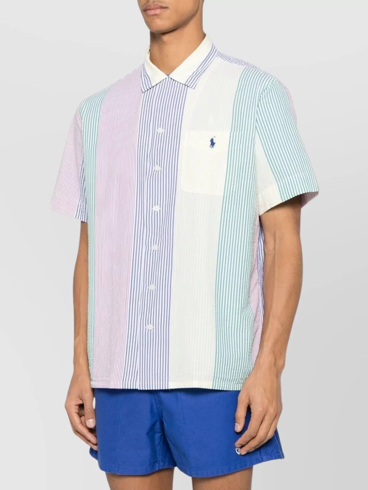 Ralph Lauren Logo Striped Short Sleeve Shirt
