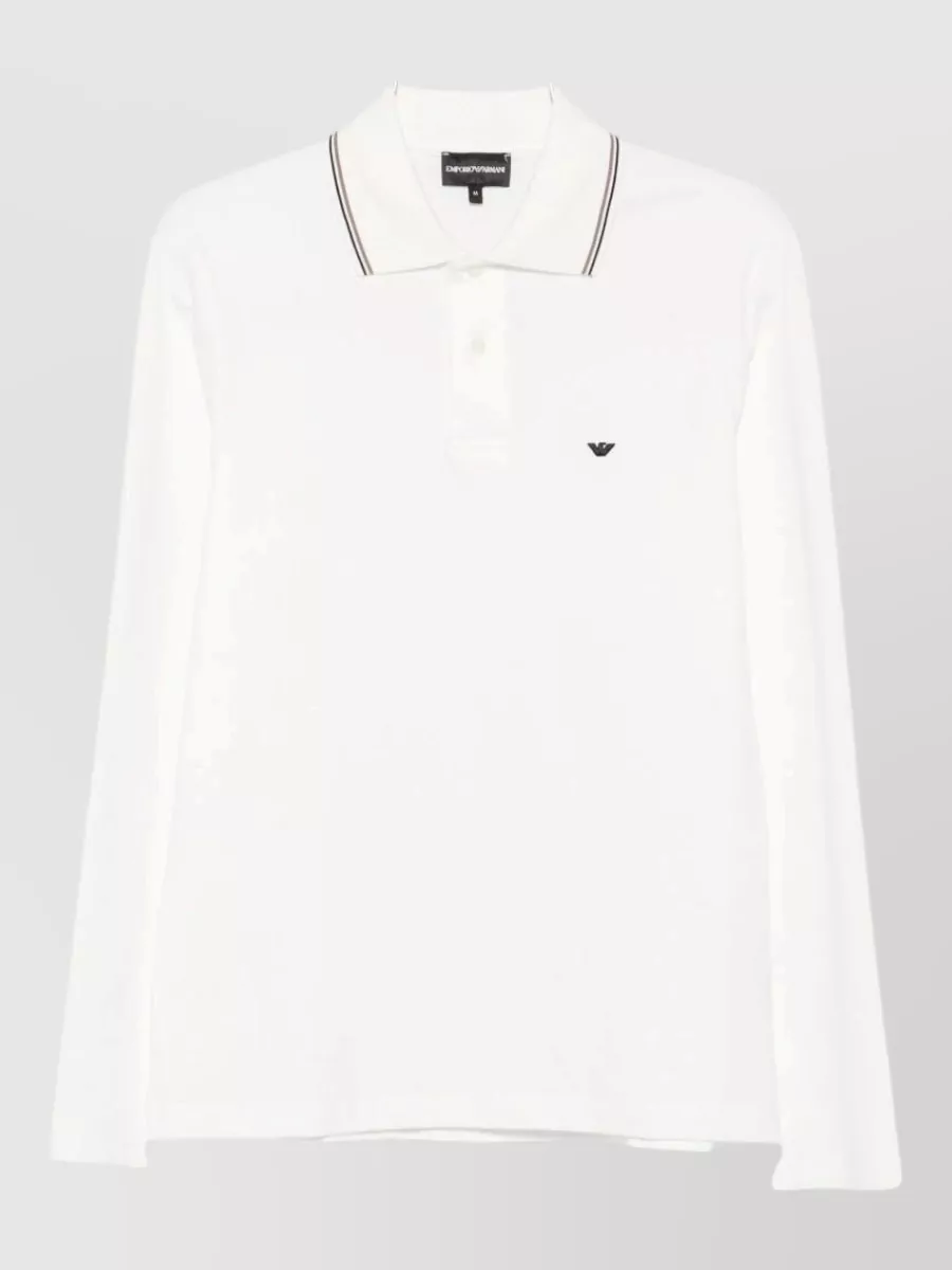 Emporio Armani cotton long-sleeve polo shirt