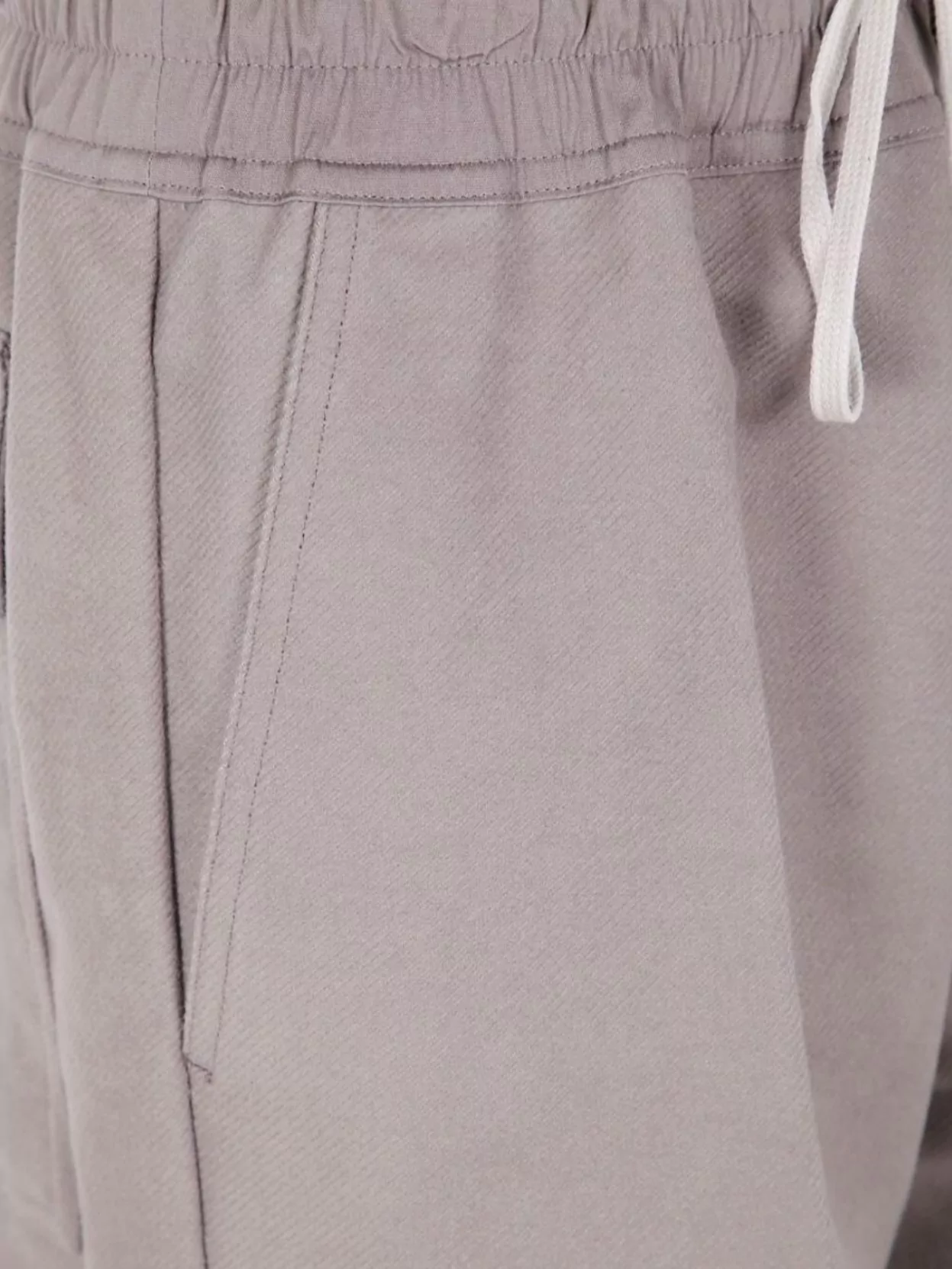 Rick Owens Drawstring Trousers With Wide Straight Leg In Gray