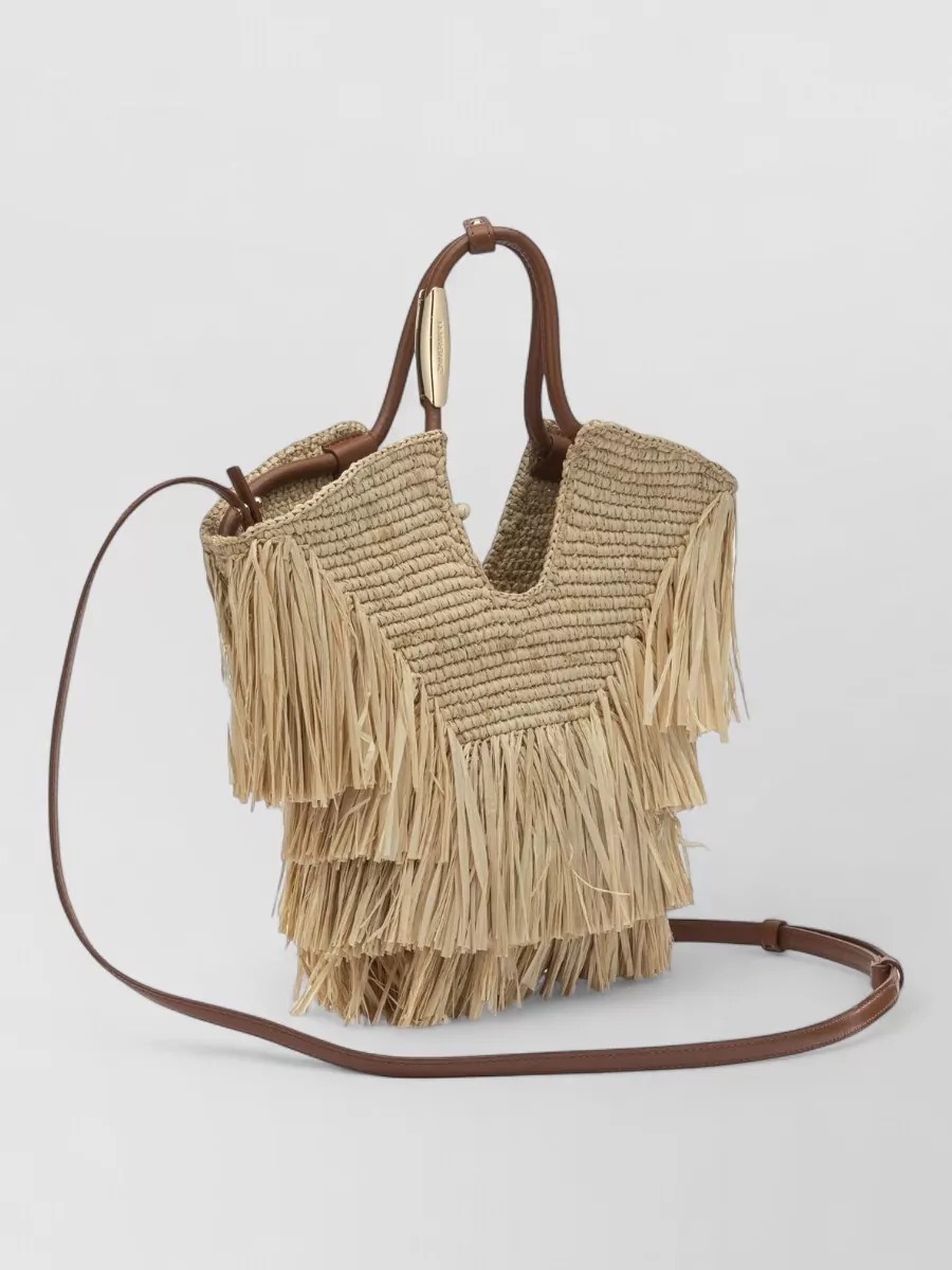 Zimmermann Raffia Fringe Beach Bag