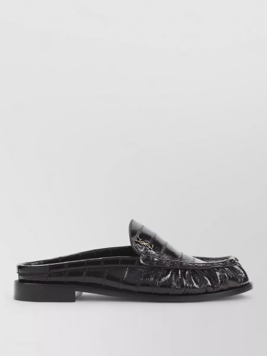Saint Laurent Leather Backless Loafers