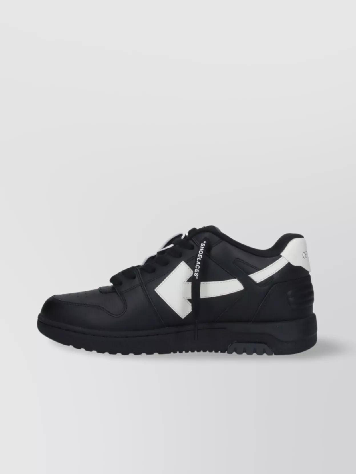 Off-White Leather Paneled Low-Top Sneakers