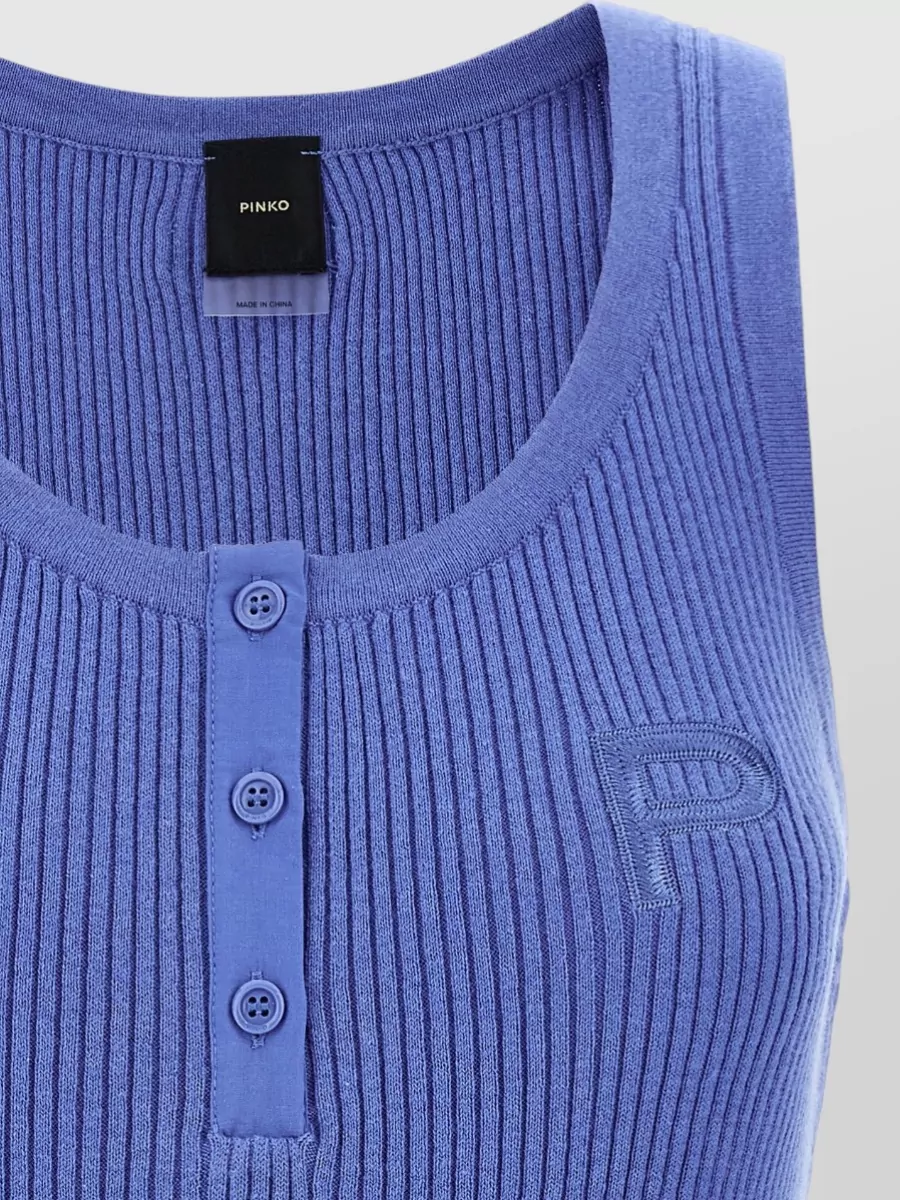 Pinko Ribbed Cashmere Tank Top